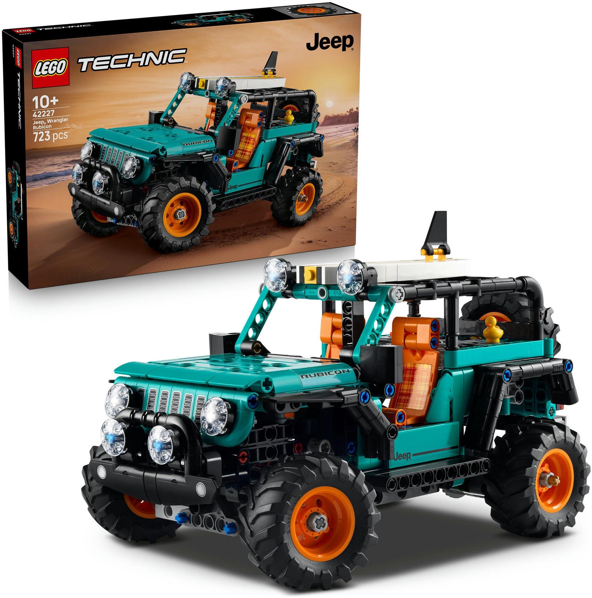 Konstruktionsspielsteine LEGO "Jeep Wrangler Rubicon Geländewagen (42227), LEGO Technic", bunt, Spielbausteine, Kinder, Kunststoff, Konstruktionsspiel