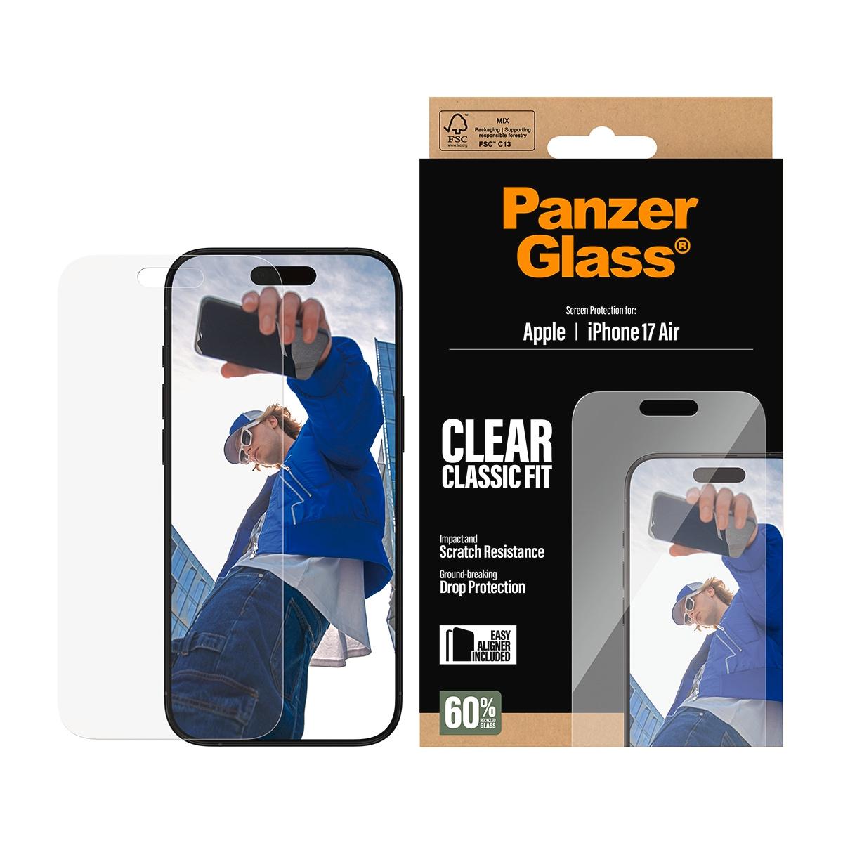 CARE BY PANZERGLASS Displayschutzglas "Classic Fit Screen Protector", transparent, B:11cm H:1,4cm T:19,5mm, Displayfolien, Displayschutzfolie, Schutzf