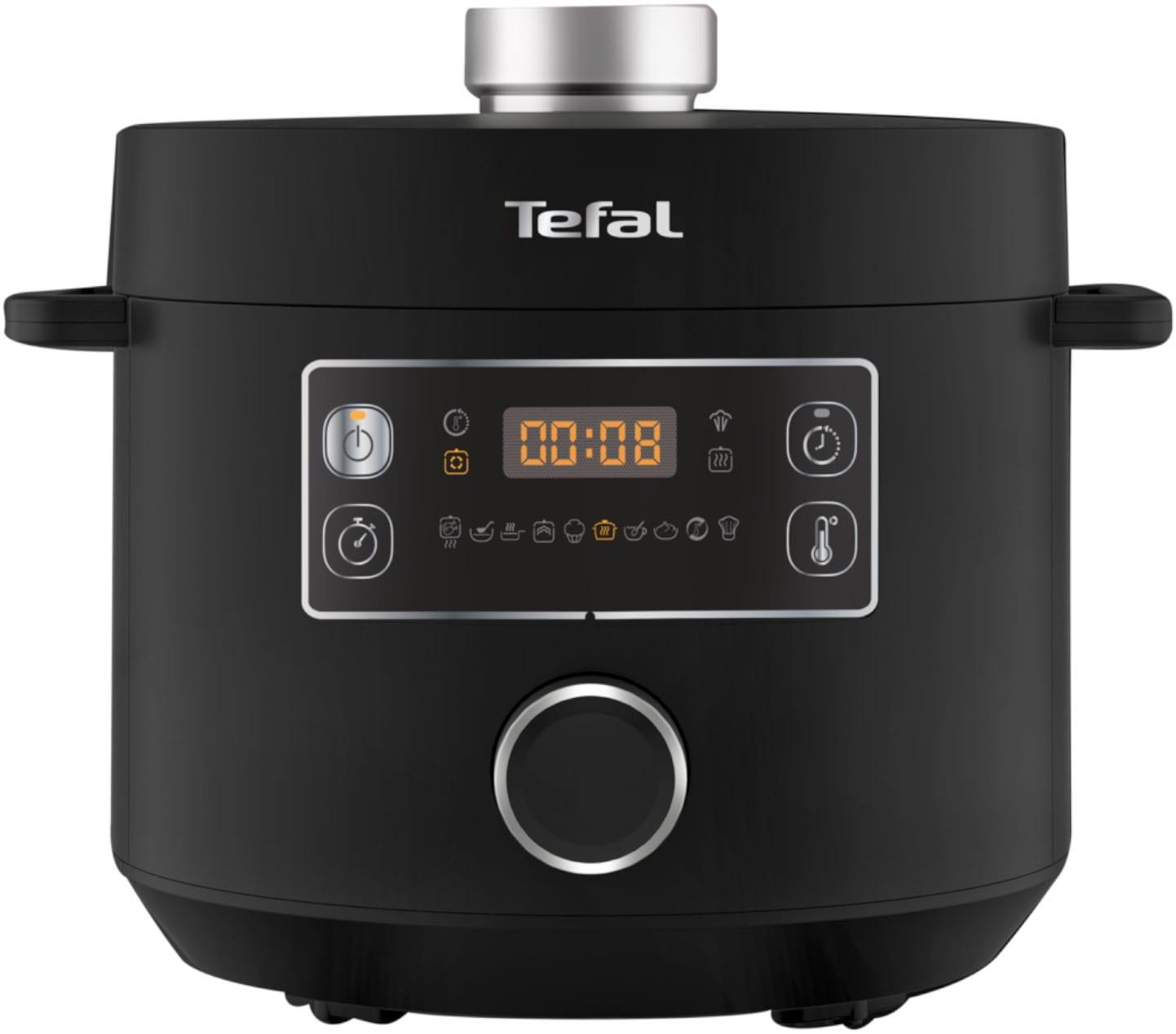 TEFAL Multikocher “Turbo Cuisine inkl. Dampfgareinsatz, Messbecher, Reislöffel und Kelle”, schwarz, B:31cm H:28,7cm T:33,6cm,