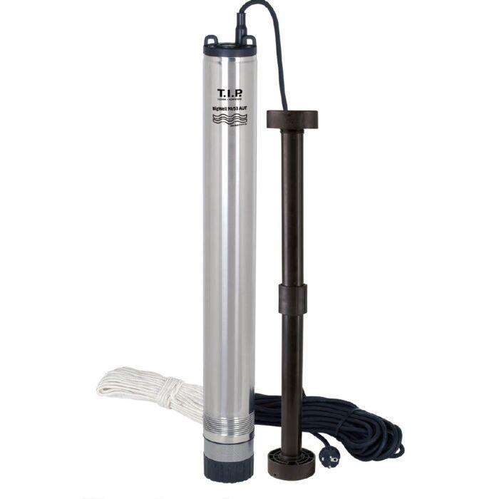 T.I.P. BigWell 90-53 AUT Brunnenpumpe - Tiefbrunnenpumpe 30084 Edelstahl mit Automatik, 5.400 l/h, 5,3bar, 53m, sandresistent
