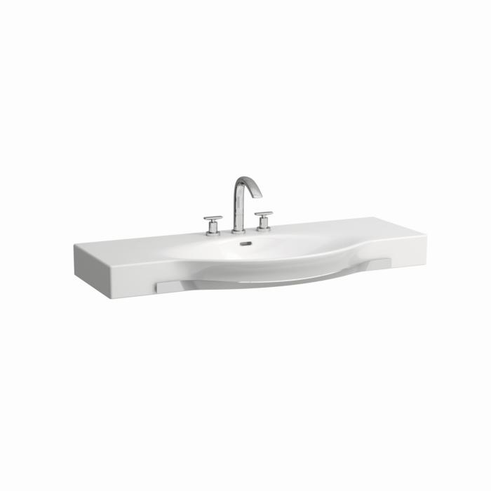 LAUFEN Palace Waschtisch 8127040001081 120 x 51 cm, weiß, ungeschnitten, 3 Hahnlöcher