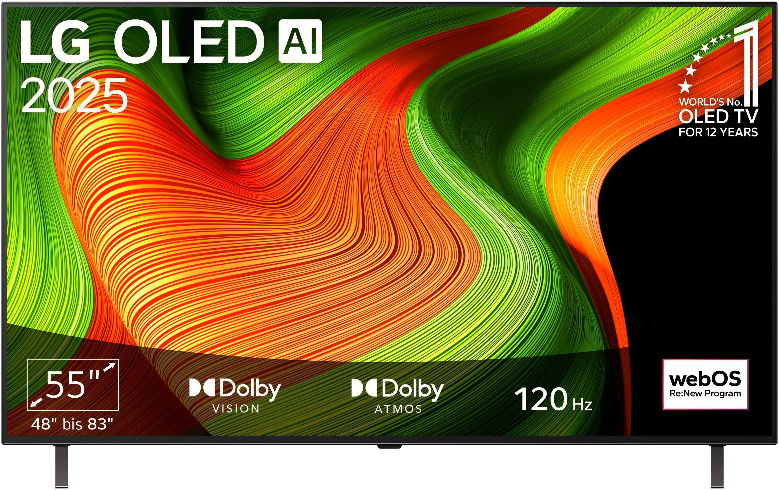 LG OLED-Fernseher “OLED55B59LA”, Energieeffizienz: F (A-G), schwarz, 55, Fernseher, Topseller