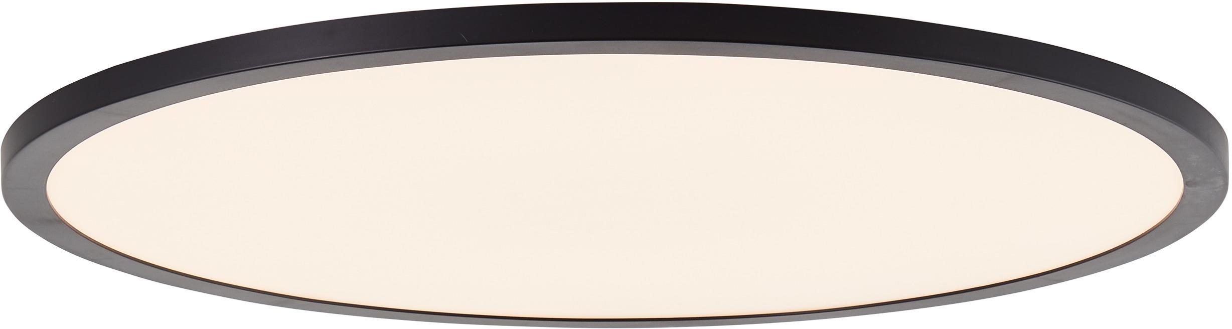 BRILLIANT LED Panel "Tuco", schwarz, 1, Ø 50cm H: 2,5cm, 1 Stk., Leuchten, Ø 50cm, dimmbar, CCT, 3900 lm, Fernbedienung, Kunststoff, schwarz/weiß, LED