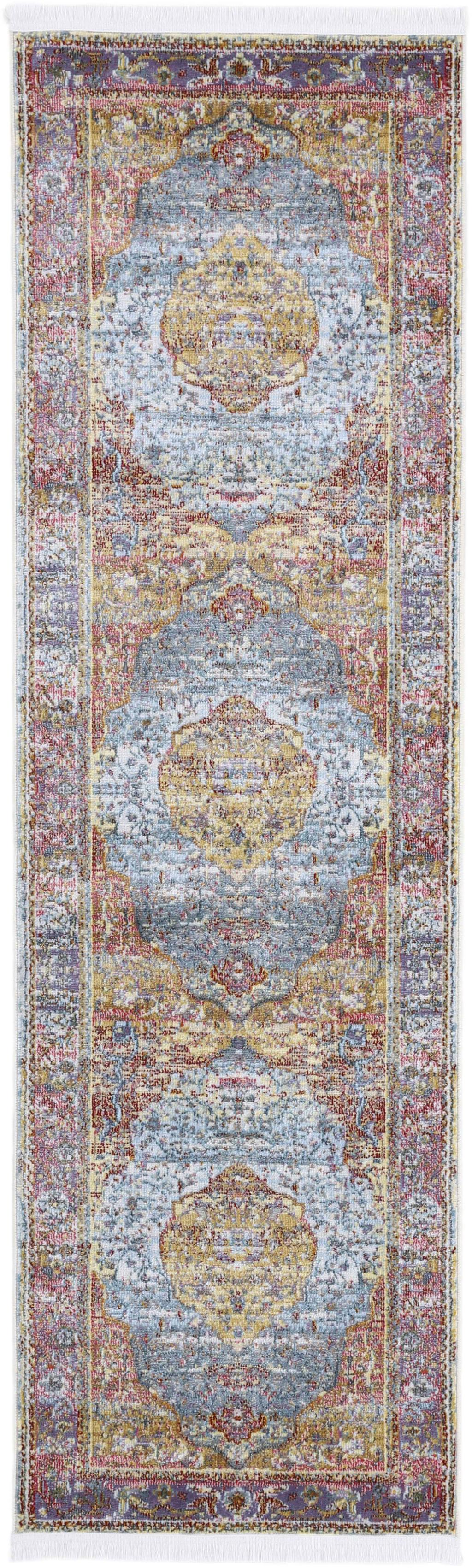 Teppich CARPETFINE "Esha, auch als Läufer erhältlich", bunt (multi), B:75cm H:8mm L:240cm, Polypropylen (PP), Teppiche, Teppich, Vintage Orient