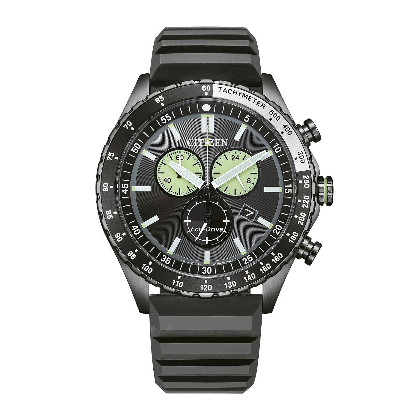 Chronograph CITIZEN “Eco-Drive Sports Chrono”, schwarz, grau, Armbanduhren