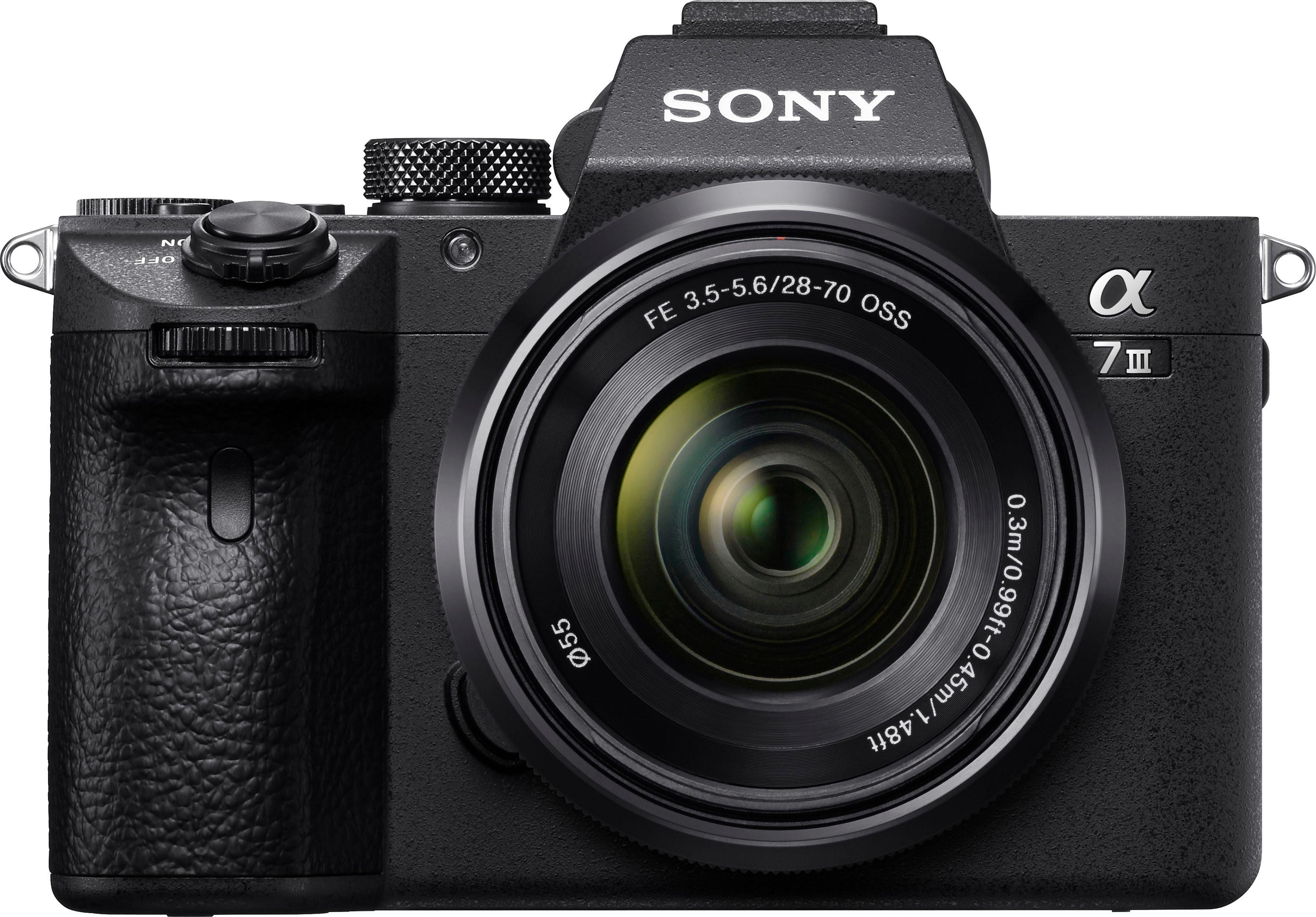 SONY Systemkamera “Alpha 7 III ILCE-7M3KB”, schwarz, B:12,69cm H:9,56cm T:7,37cm, Fotokameras