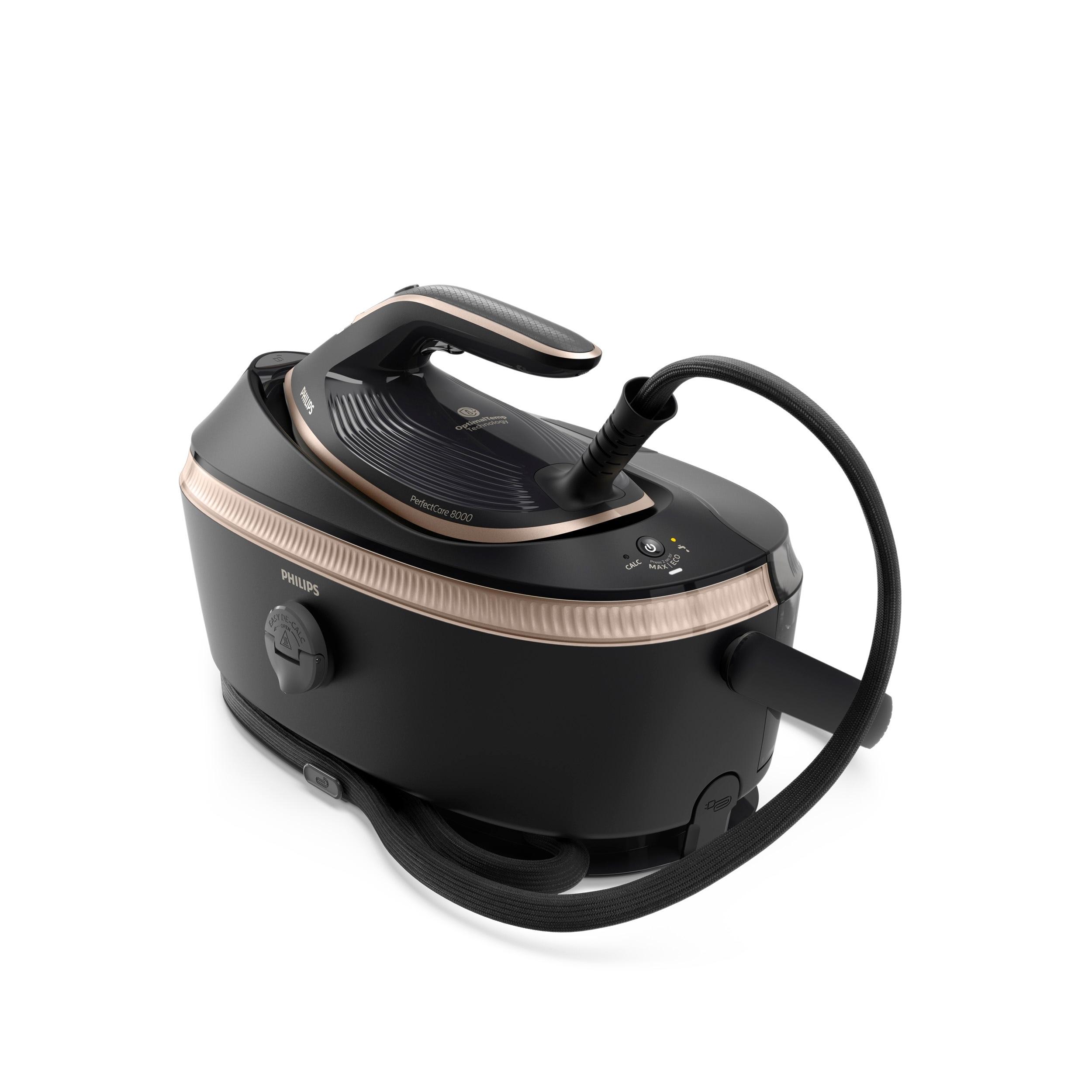PHILIPS Dampfbügelstation "PerfectCare 8000 Series PSG8300 in 2 Farben", schwarz (psg8300, 80 schwarz, gold), Dampfbügelstationen, 3.120 Watt,