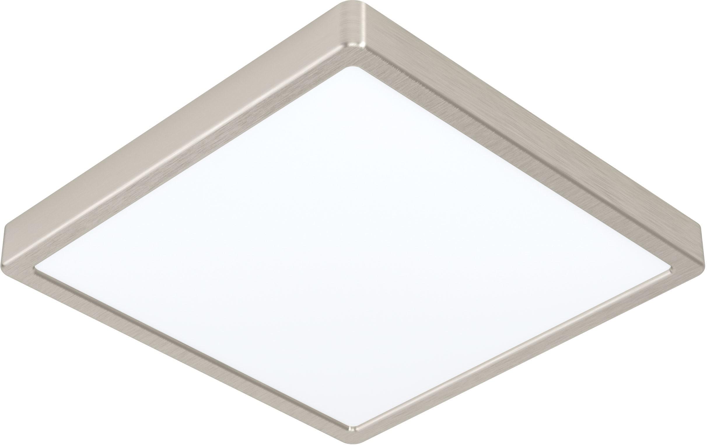 EGLO Deckenleuchte "FUEVA-Z", grau (nickelfarben), H: 2,8cm, 1 Stk., Leuchten, Deckenleuchte aus Alu - 19,5W - warmweiß - kaltweiß, Deckenleuchte