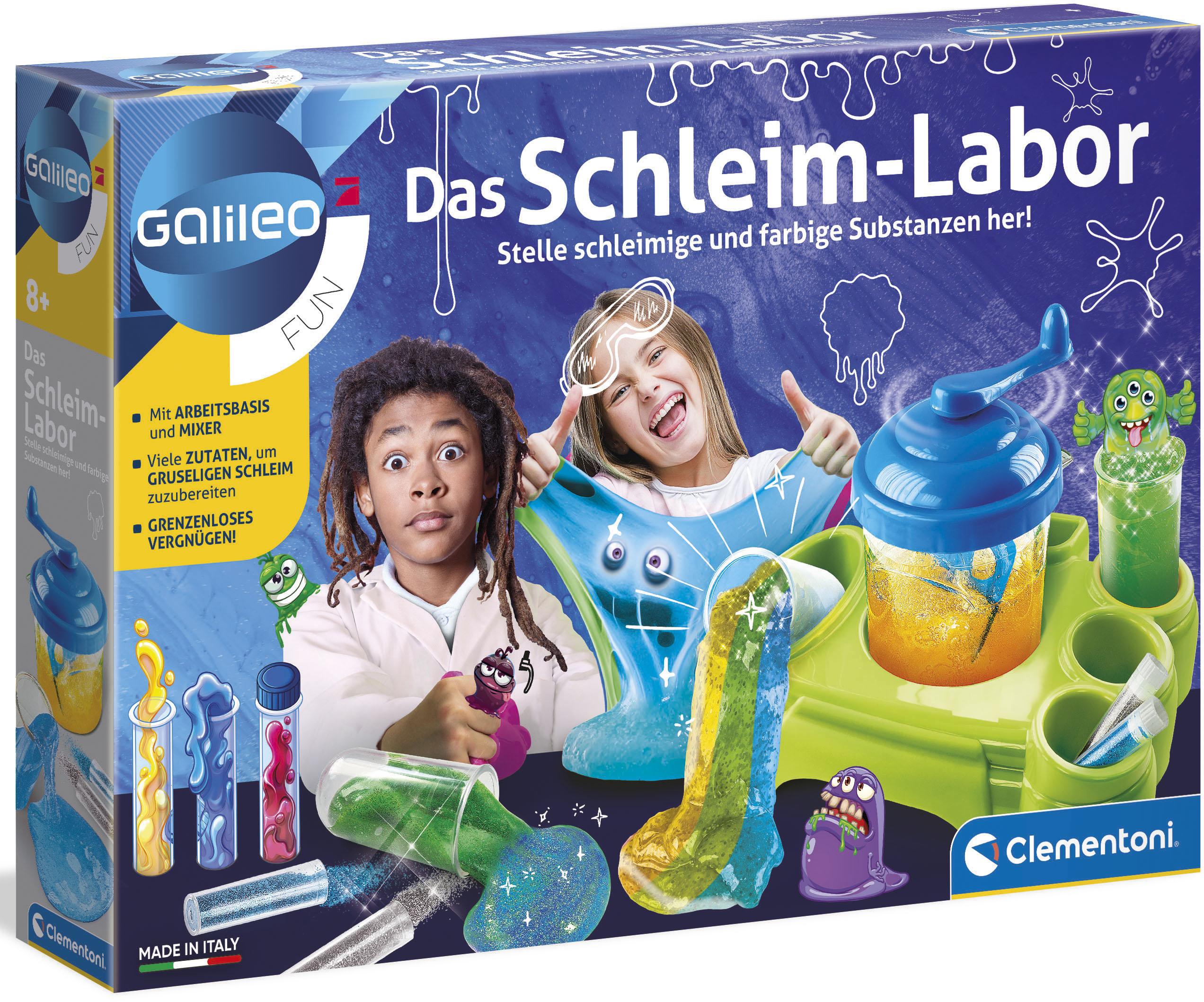 Experimentierkasten CLEMENTONI "Galileo, Das Schleim-Labor", bunt (weiß, neutral), Experimentierkästen, Kinder, Experimentierkasten, Made in Europe