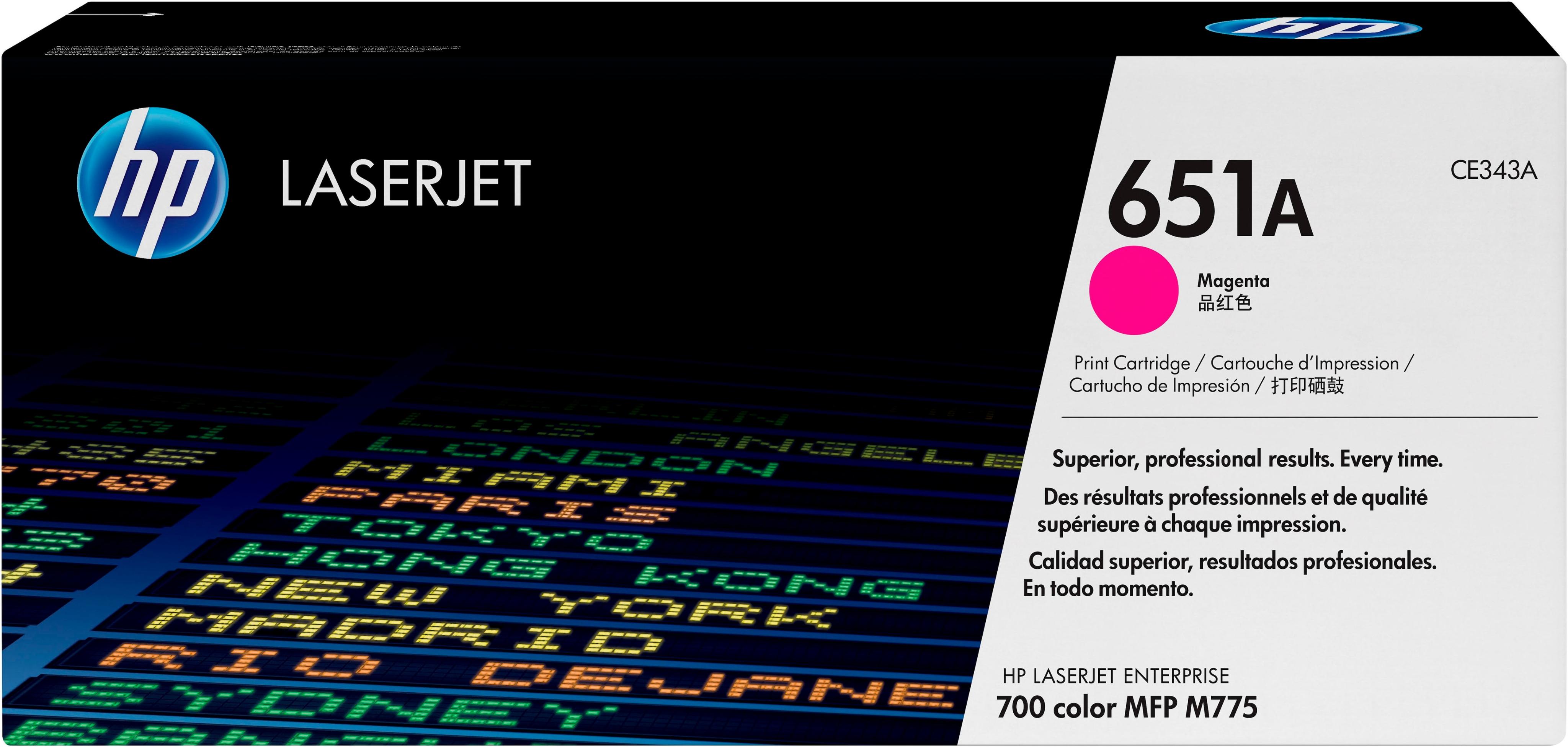 HP Tonerpatrone "HP original Toner 651A Farben B/M/C/Y", pink (magenta), Tonerpatronen, Tonerpatrone