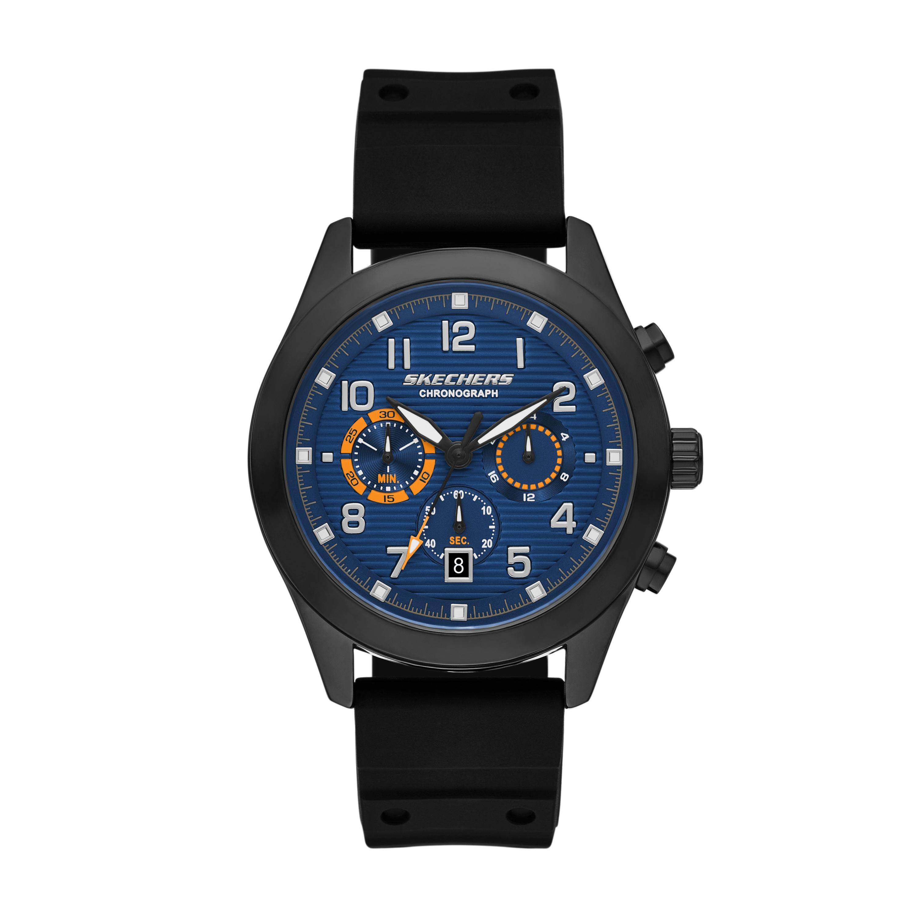 Chronograph SKECHERS “Roscoe”, schwarz, blau, Armbanduhren