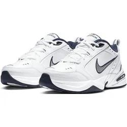 Sneaker NIKE "AIR MONARCH IV", Herren, Gr. 45,5, weiß (weiß, metallic, silber), Leder, Synthetik, Textil, Schuhe Sneaker, Topseller