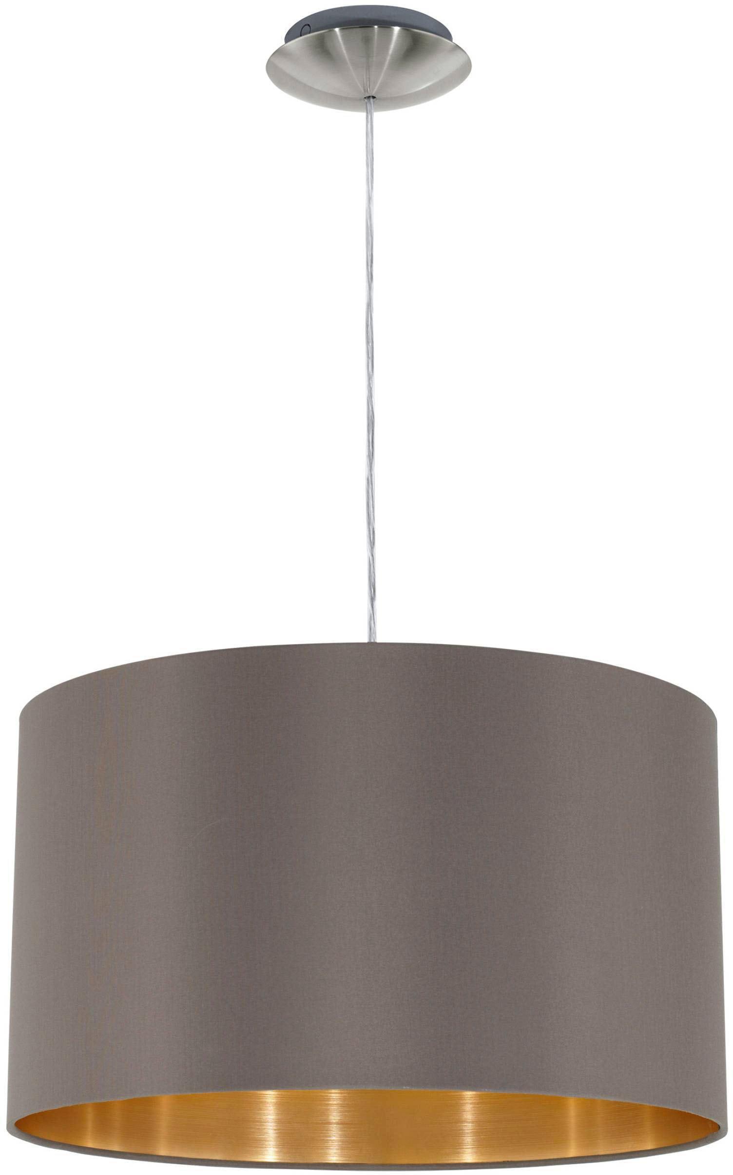 EGLO Hängeleuchte "MASERLO", grau (cappuccino, goldfarben), 1, Ø 38cm, Leuchten, Pendelleuchte, Pendellampe, Wohnzimmer, Esszimmer, gemütlich, 110x38c