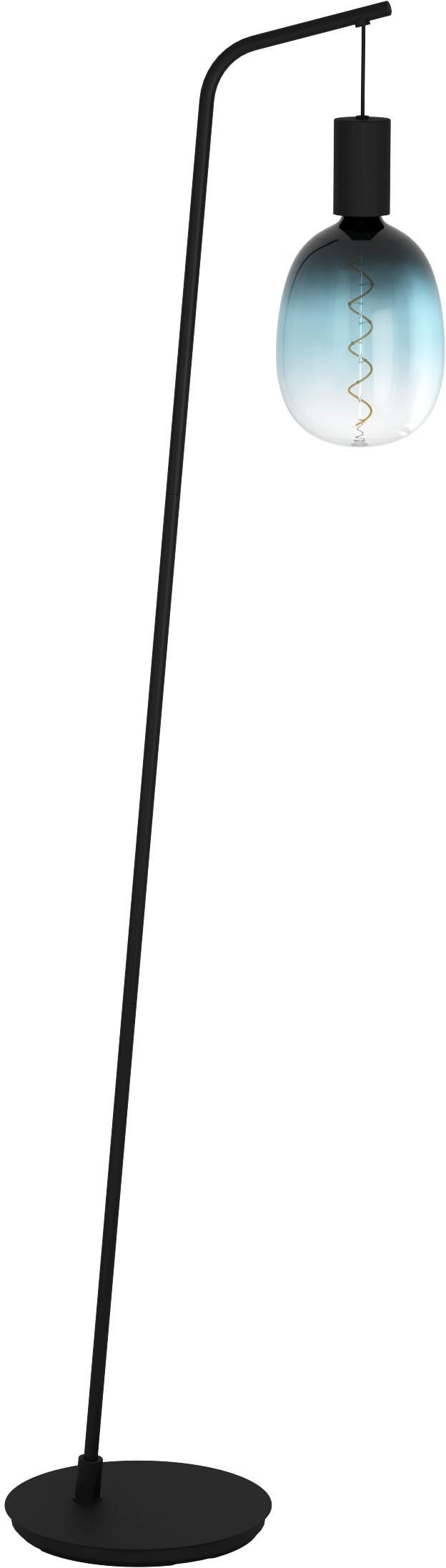 EGLO Stehlampe "CRANLEY Stehlampe, Stahl, E27, Vintage, Wohnzimmerlampe, Flurlampe", schwarz, H: 170cm, 1 Stk., Leuchten, Stehleuchte, L43 x B6 x H170