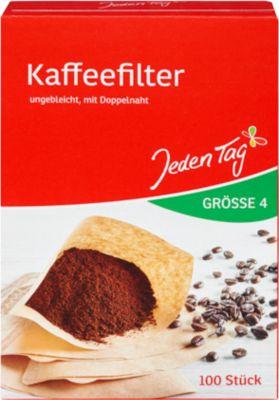 Kaffeefilter Markant Jeden Tag, für Kaffeemaschinen & Handfilter, Doppelnaht, Größe 4, naturbraun, 100 Stück