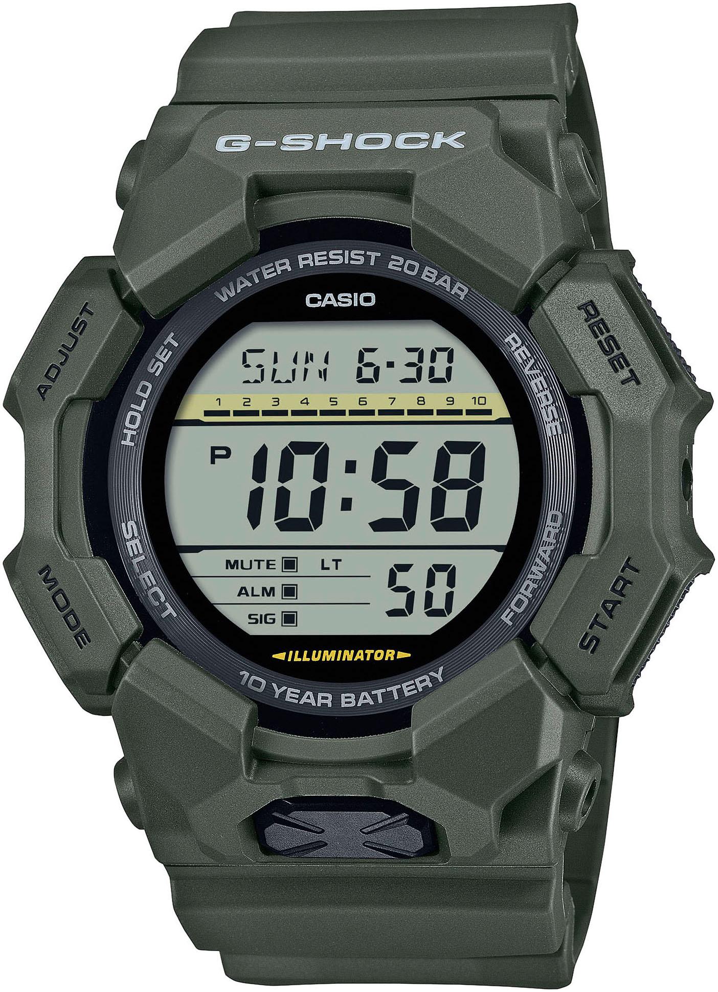Chronograph CASIO G-SHOCK, grün (olivgrün, schwarz), Armbanduhren
