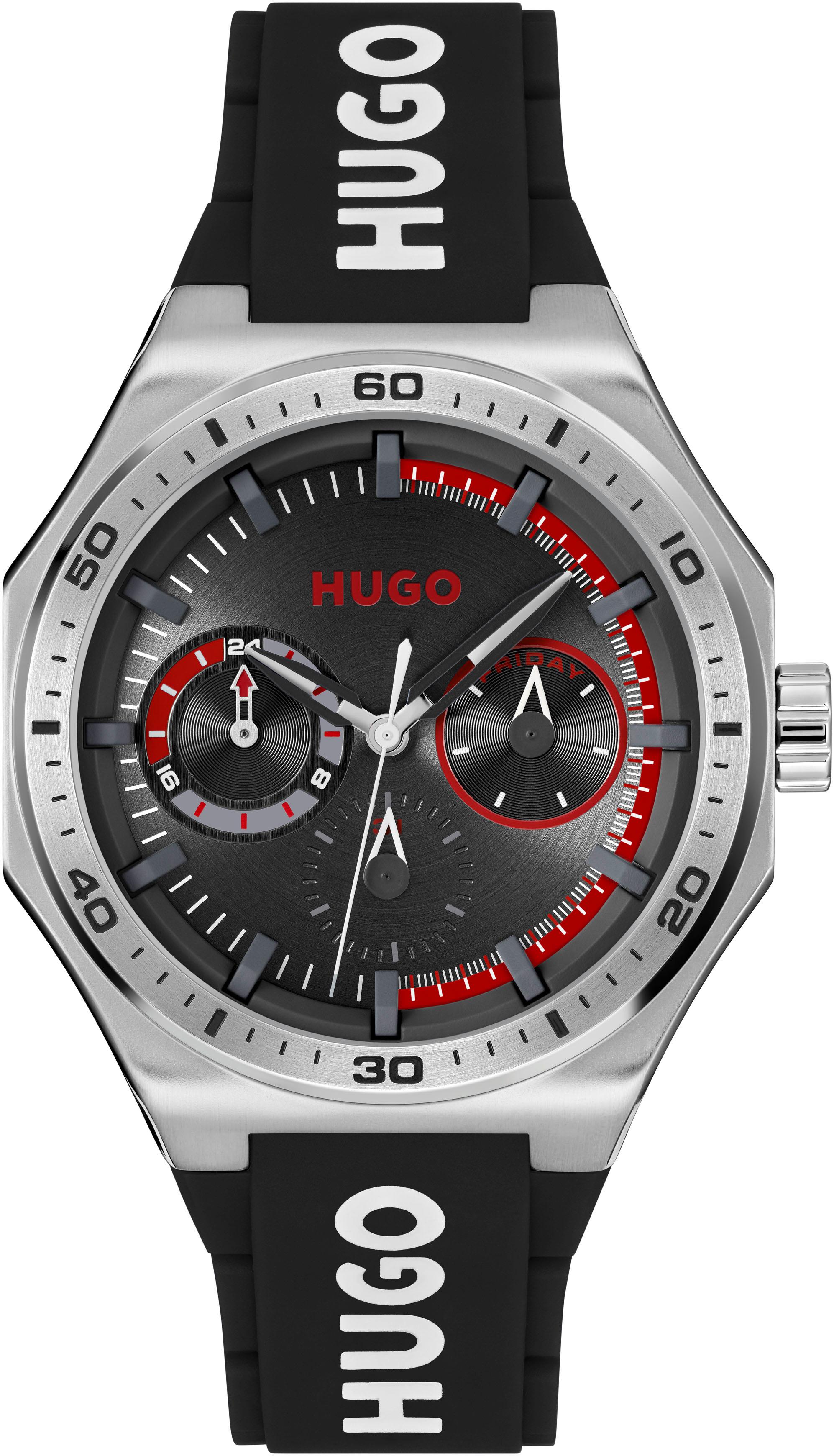 Multifunktionsuhr HUGO “GRAIL SPORT”, schwarz, Armbanduhren