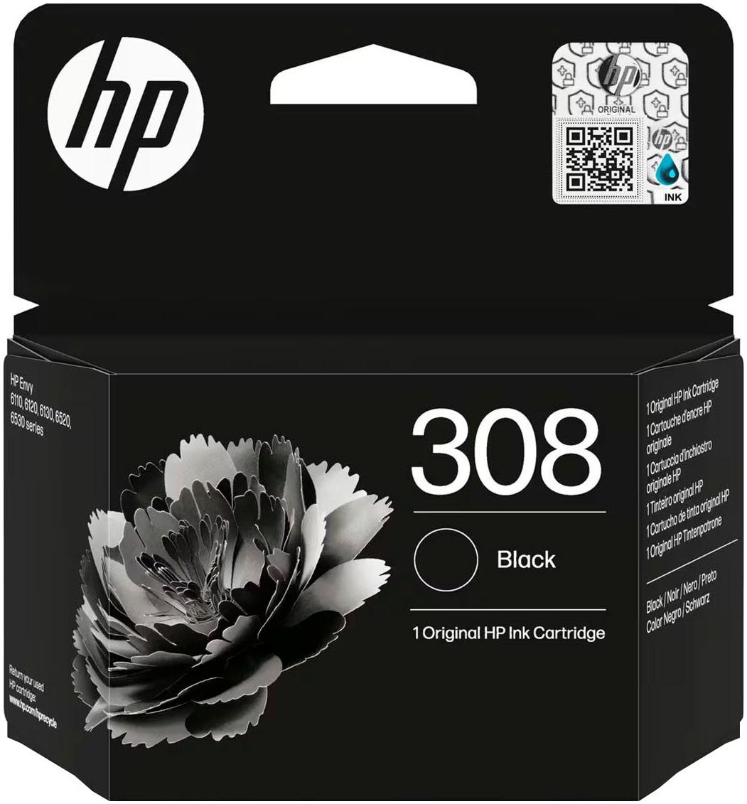 HP Tintenpatrone "HP original Druckerpatrone 308 schwarz/black", schwarz, Tintenpatronen, 3 Probemonate gratis* drucken, Tintenpatrone