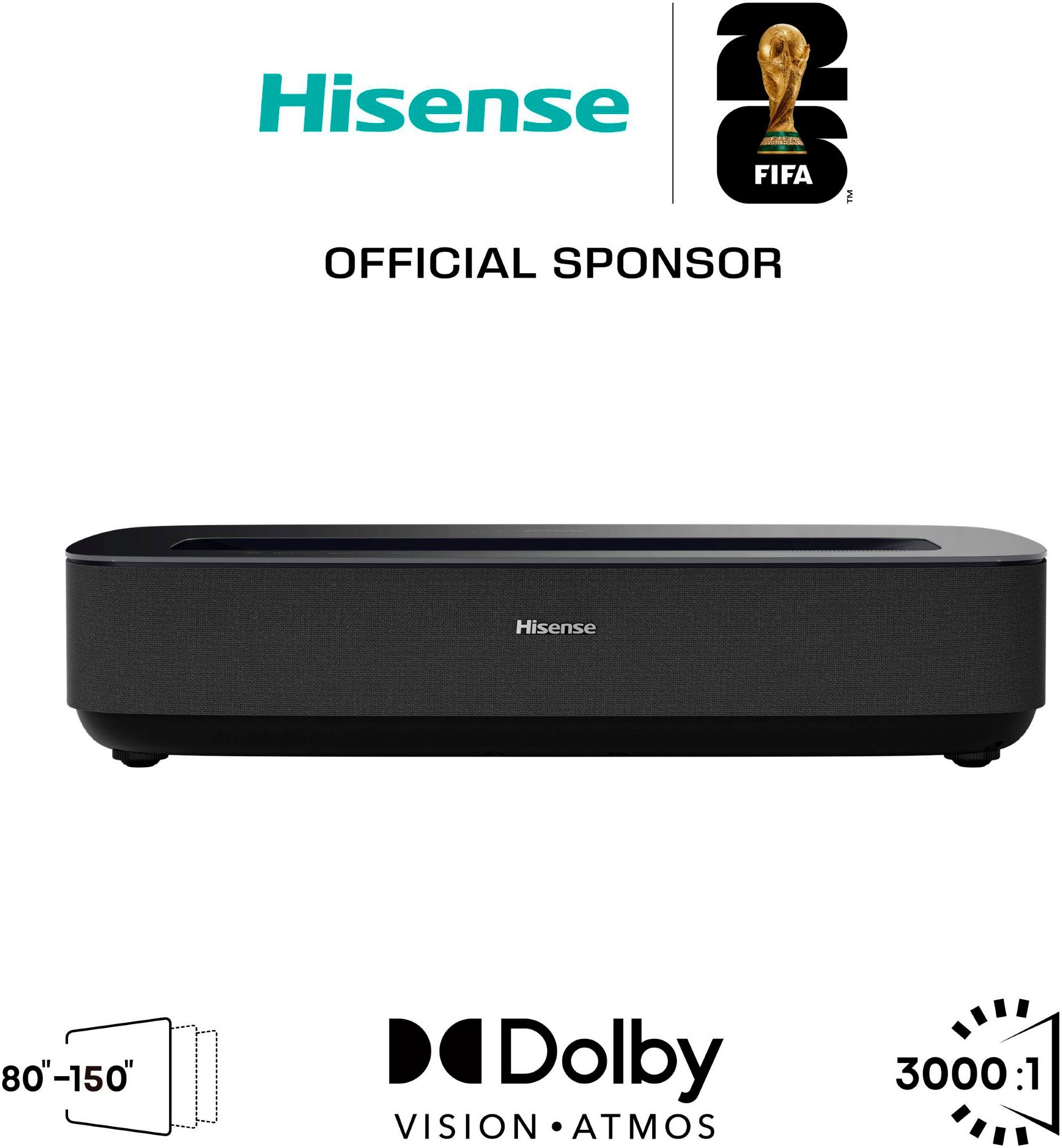 HISENSE Laser-TV “PL2”, schwarz, B:53,1cm H:12cm T:33,5cm, Beamer, Topseller