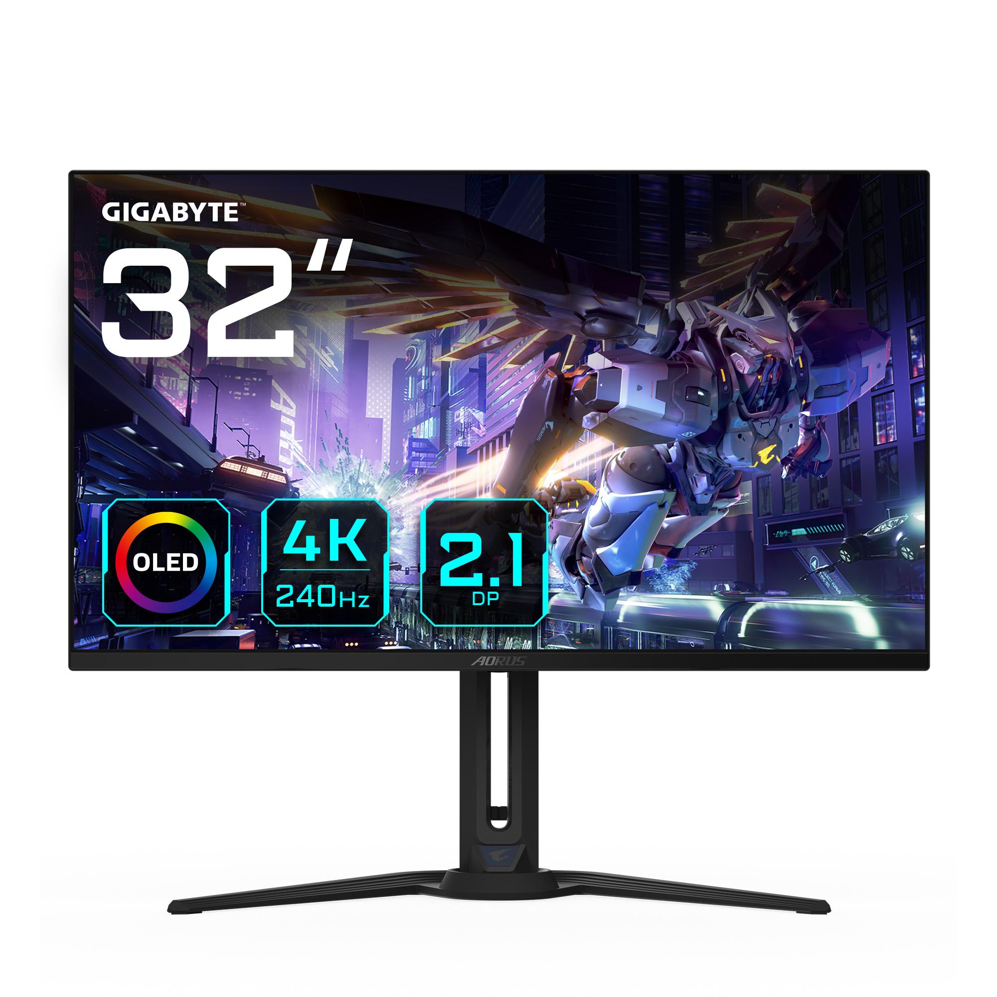 GIGABYTE Gaming-Monitor "AORUS FO32U2P", Energieeffizienz: G, schwarz, B:71,8cm H:61,4cm T:15,9cm, Monitore, Gaming-Monitor