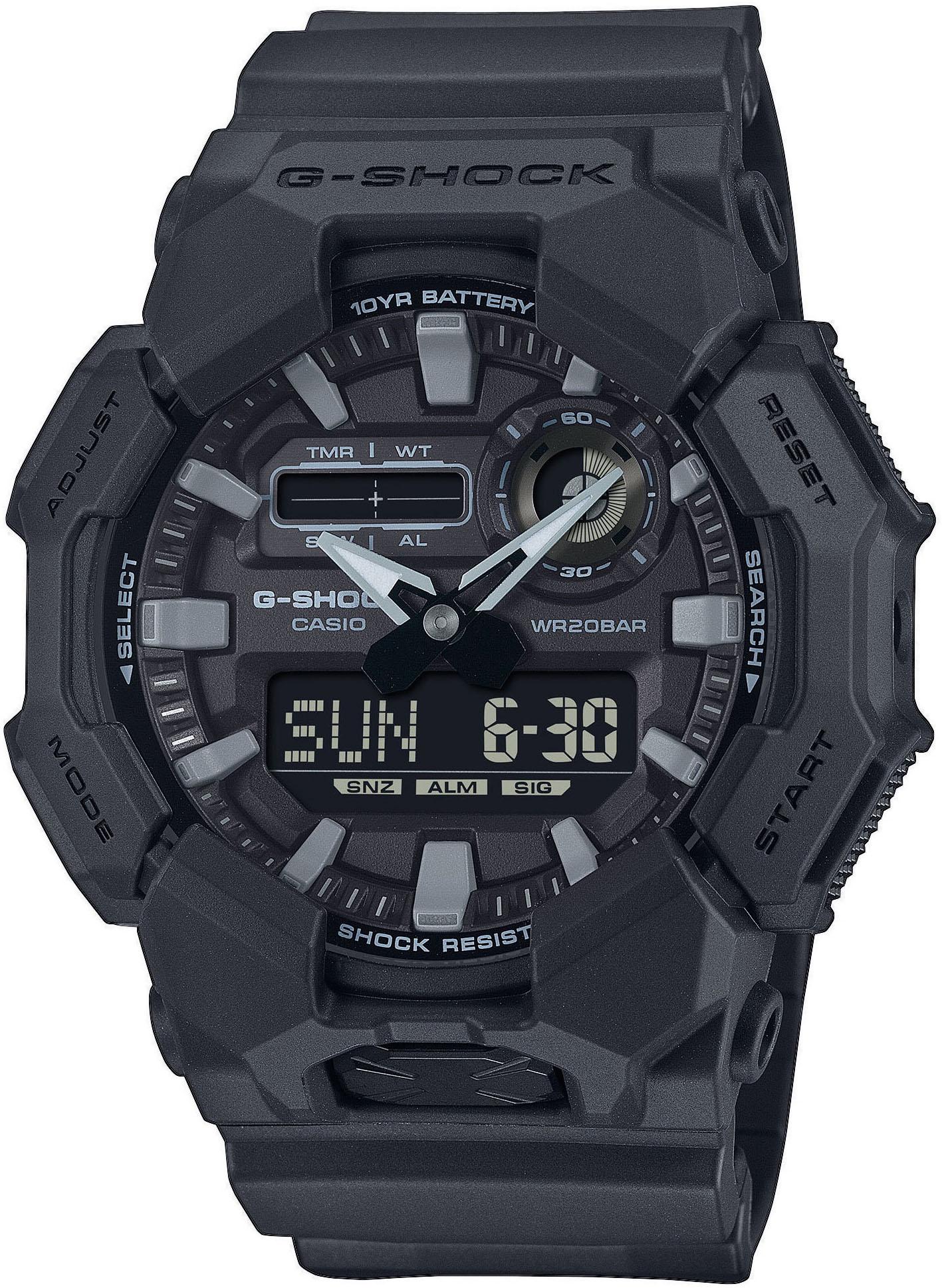 Chronograph CASIO G-SHOCK, schwarz (schwarz), Armbanduhren