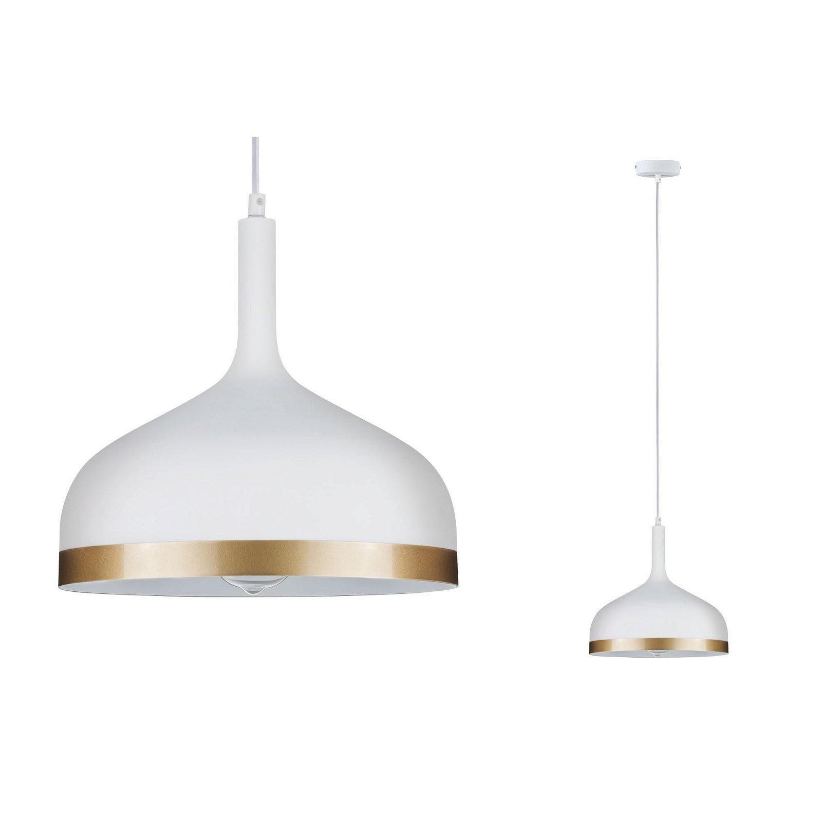 PAULMANN Pendelleuchte "Neordic Embla max. 1x20W matt 230V Metall", gold (weiß, goldfarben), 1, Ø 30cm, 1 Stk., Leuchten, E27, Pendelleuchte
