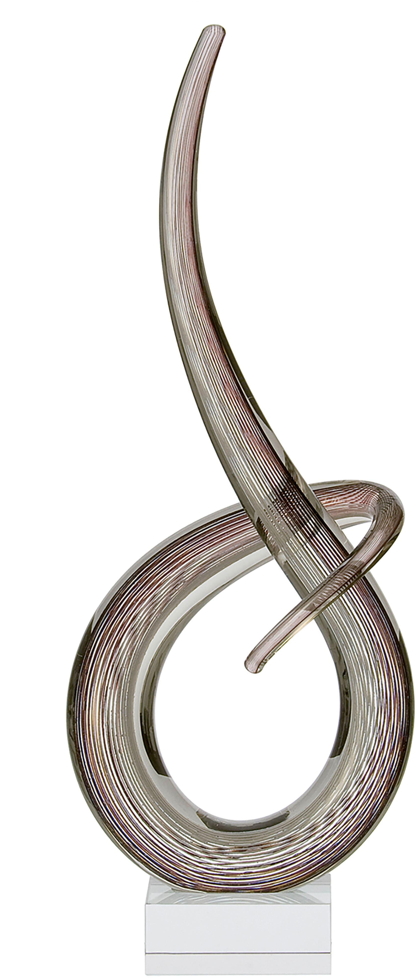 Dekofigur LEONARDO "Skulptur 50 cm Ease", bunt (mehrfarbig), B:20cm H:50cm T:10cm Ø:20cm, Glas, Dekofiguren, Dekofigur