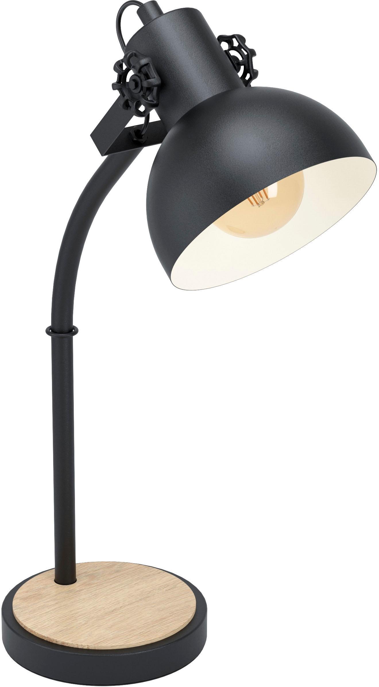 EGLO Tischleuchte "LUBENHAM", braun (schwarz, braun), 1, H: 57cm, Leuchten, Tischleuchte