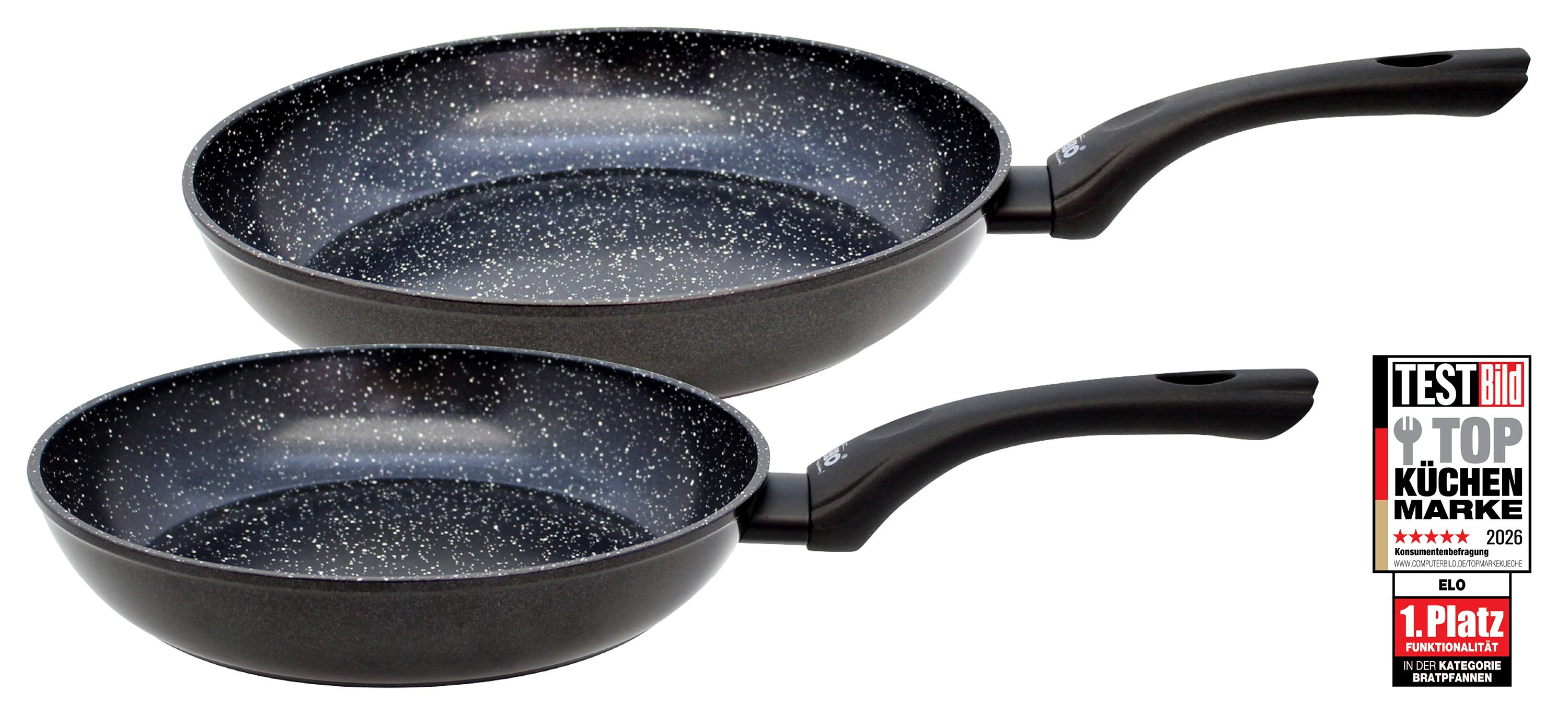 Pfannen-Set ELO "Pure Belugo", schwarz, Ø:28cm, Pfannen, Pfannen-Set, Induktion