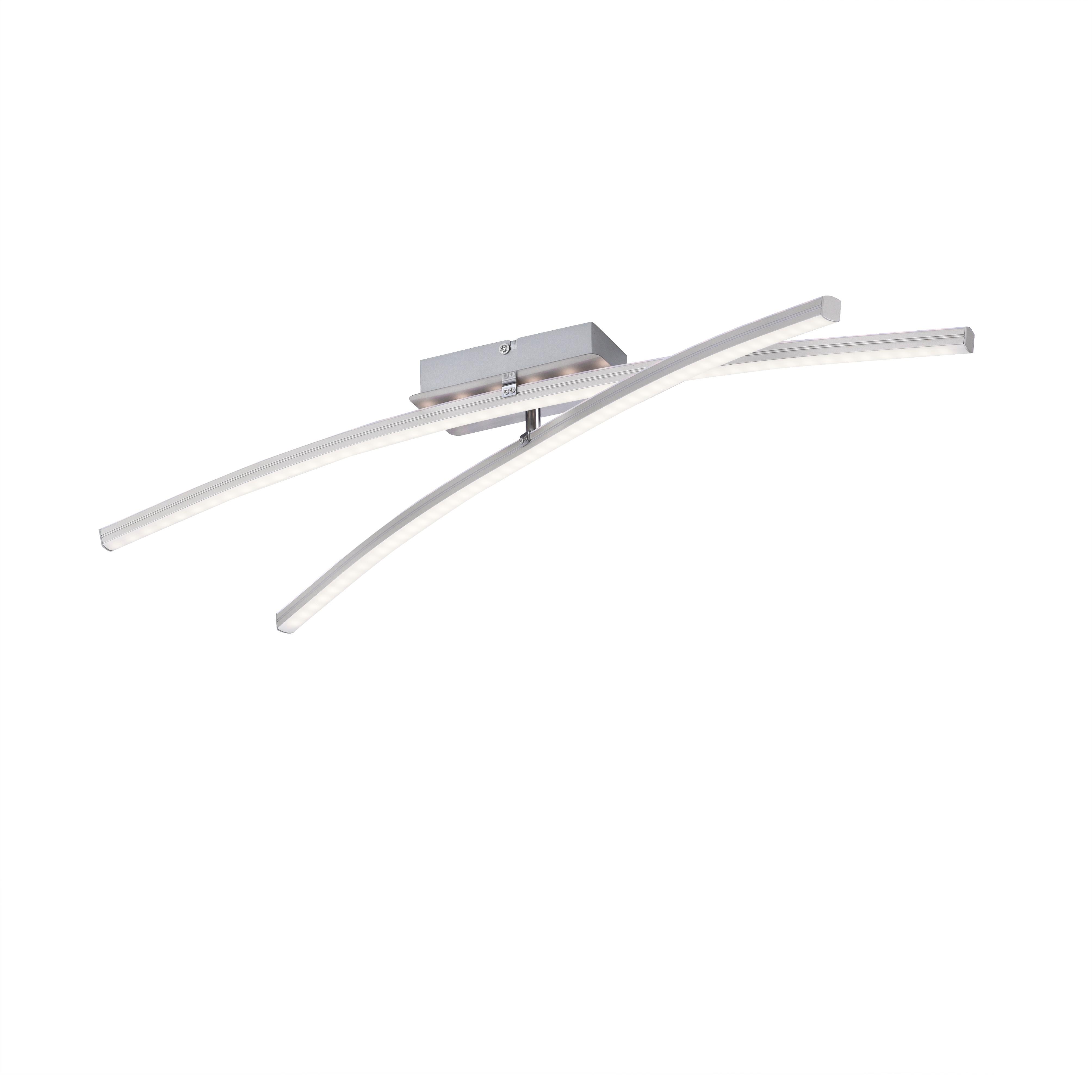JUST LIGHT Deckenleuchte "ALINA", silber (edelstahlfarben), 4, H: 12,5cm, 1 Stk., Leuchten, LED, CCT - über Fernbedienung, RGB, dimmbar über Fernbedie