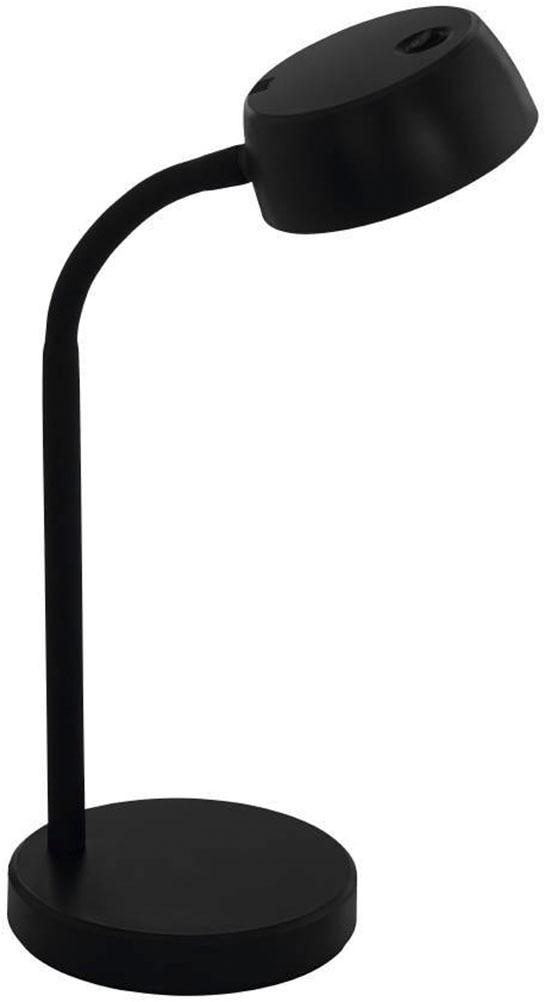 EGLO Tischleuchte "CABALES", schwarz, 1, Ø 14cm H: 34cm, 1 Stk., Leuchten, Tischlampe, Nachttischlampe, Kunststoff, modern, warmweiß, H:31xD:14cm, Tis