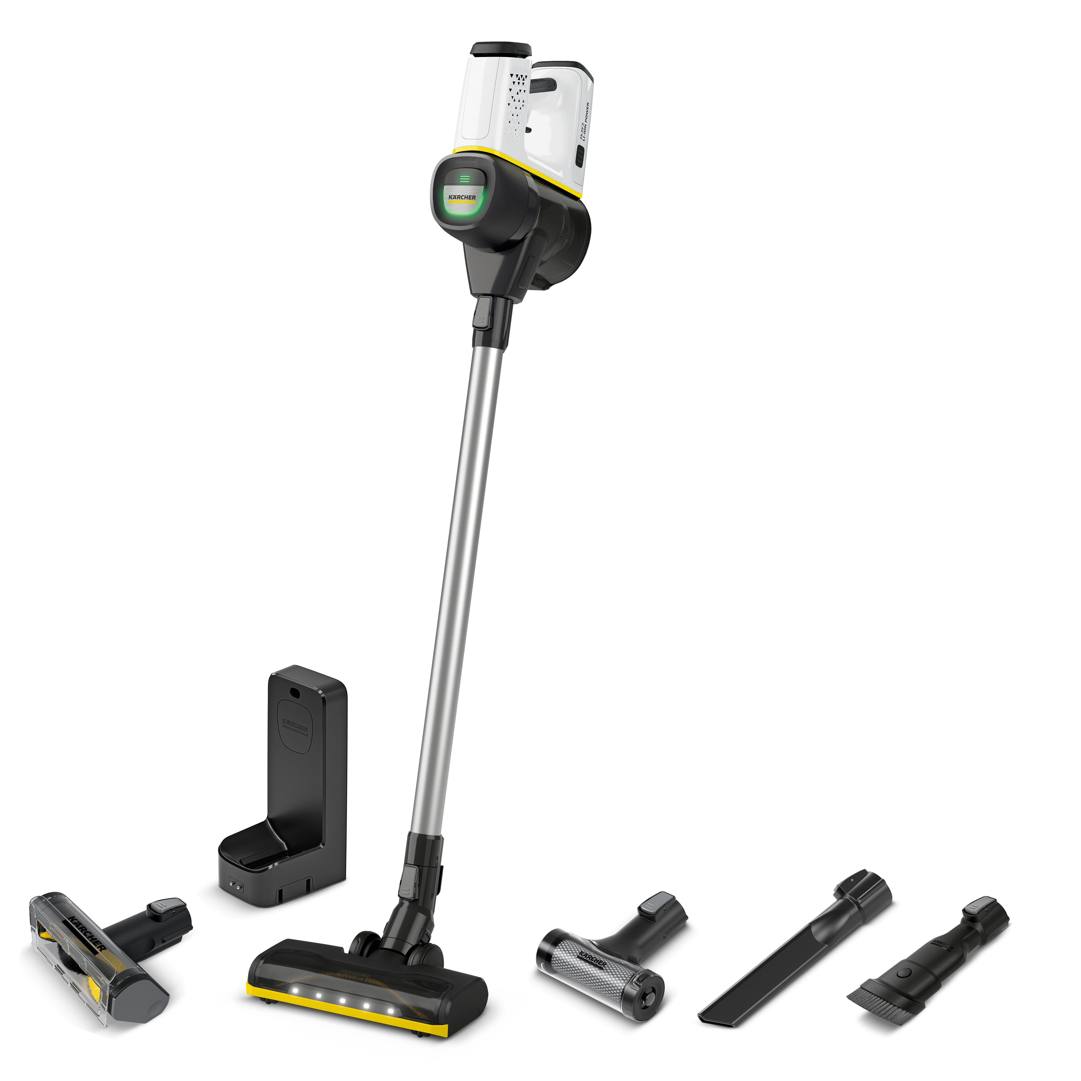 KÄRCHER Akku-Stielstaubsauger "VC 6 Cordless ourFamily Pet", weiß, B:26,6cm H:113cm T:23,5cm, Akkusauger, beutellos, inkl. Akku und Wandhalterung mit 