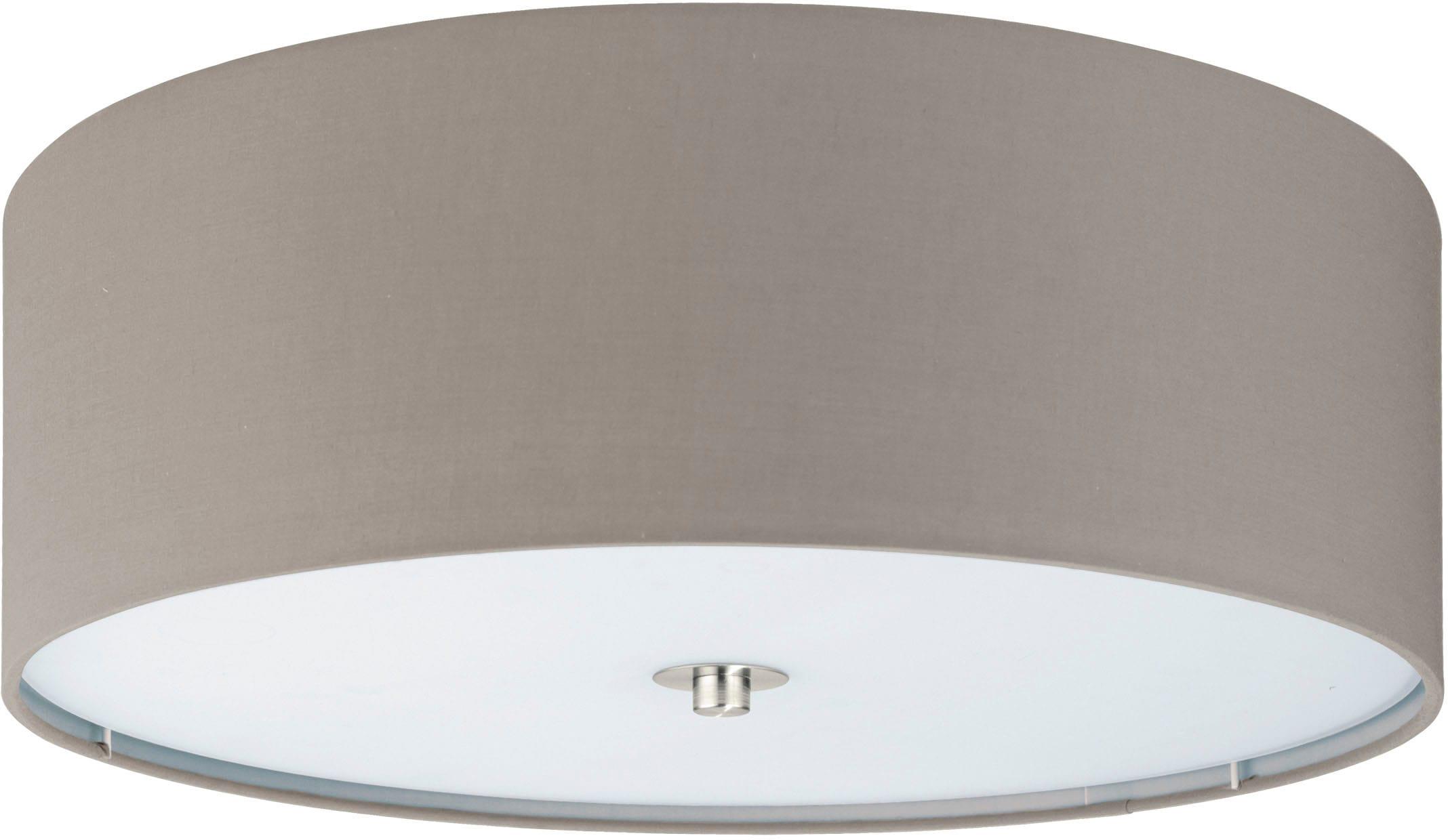 EGLO Deckenleuchte "PASTERI", grau (taupe, nickelfarben), 3, Ø 47,5cm H: 19,5cm, Leuchten, Deckenlampe, Deckenleuchte