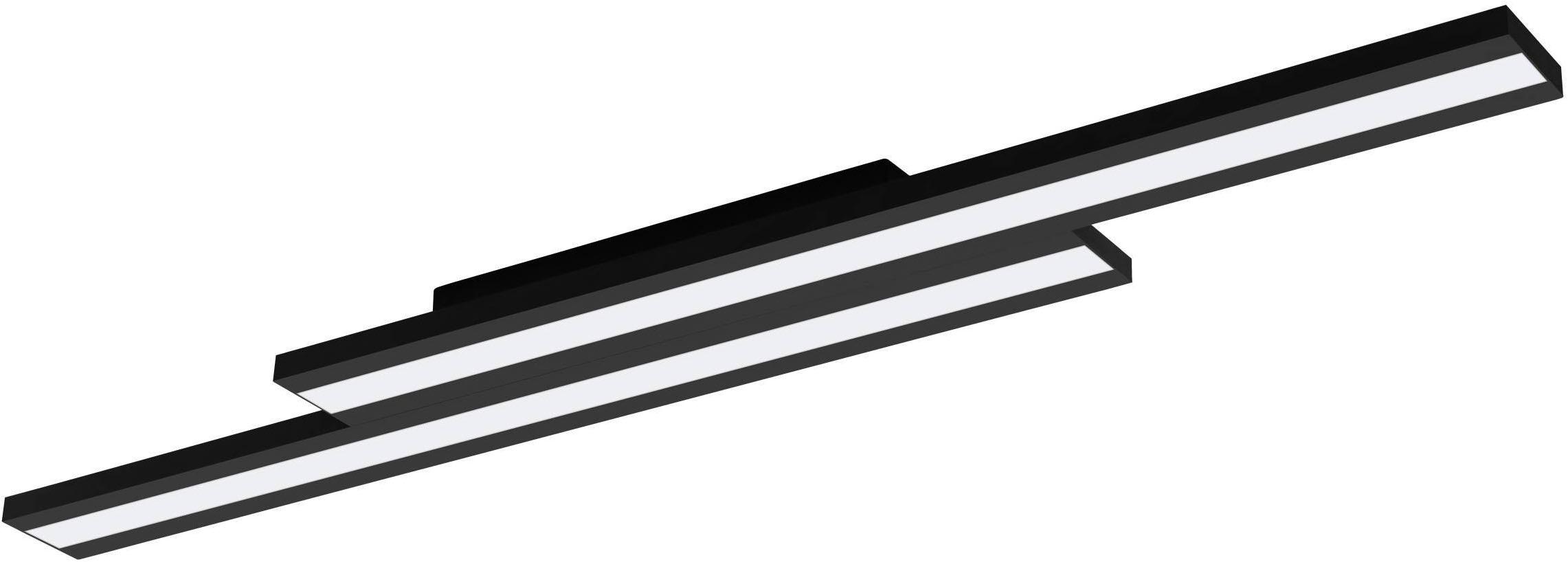 EGLO Deckenleuchte "SALITERAS-Z", schwarz, H: 5cm, 1 Stk., Leuchten, App / Sprachsteuerung Alexa,116 x 16 x 5 cm, exkl. Fernbedienung, Deckenleuchte