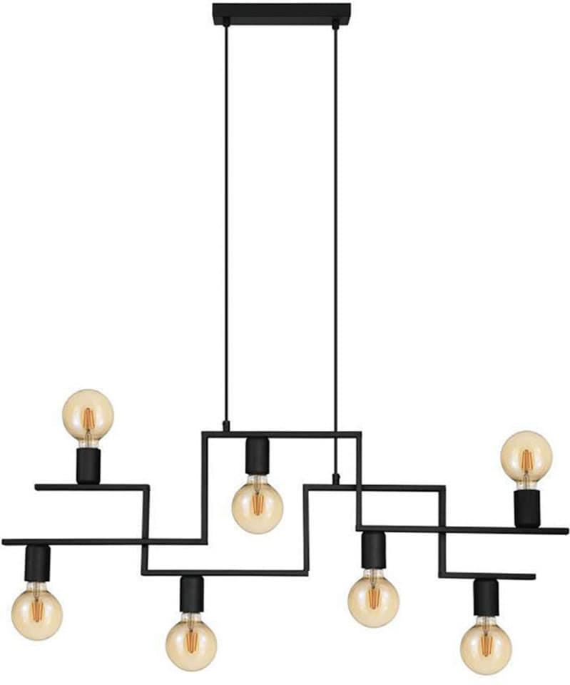 EGLO Hängeleuchte "FEMBARD Pendellampe, Wohnzimmerlampe, E27, IP20, Vintage, Stahl, Lampe", schwarz, 7, H: 110cm, 1 Stk., Leuchten, Hängeleuchte, Essz