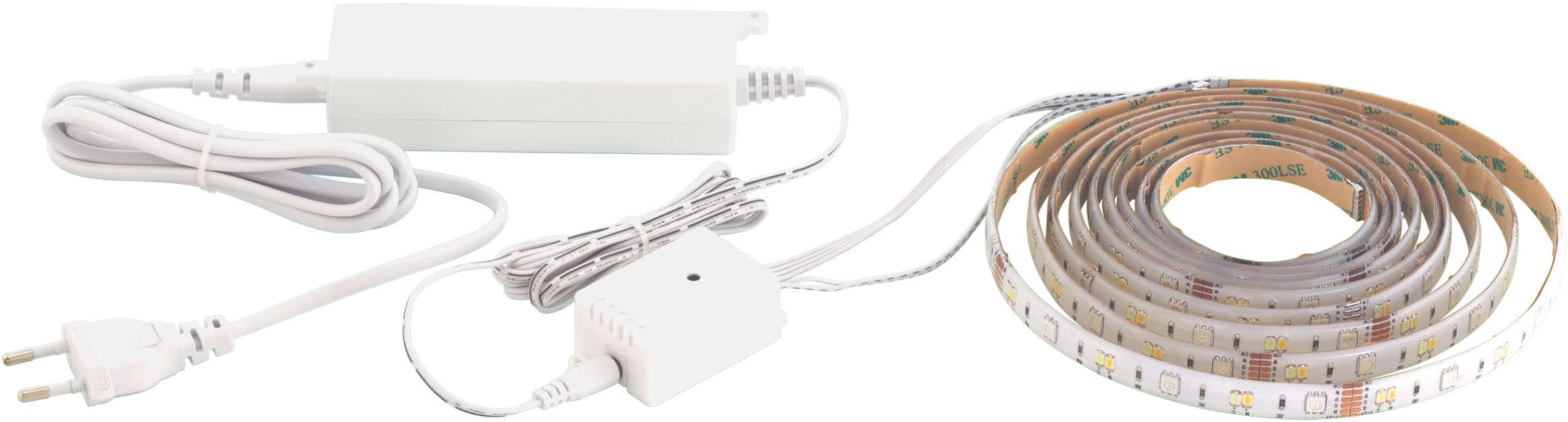 EGLO LED Stripe "LED STRIPE-Z", weiß, Gesamtlänge 5m, Lichterketten, Leuchtband/-stab, L500 x B1,2 cm, weiß, 11W inkl., LED Stripe