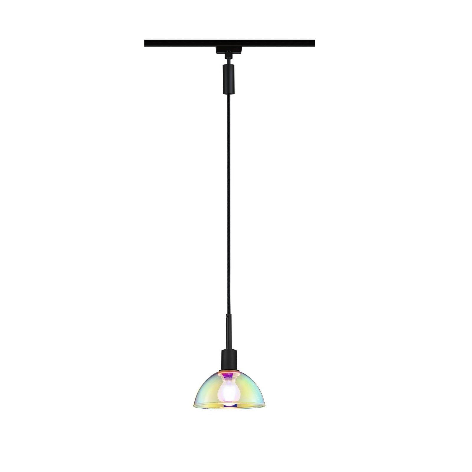 PAULMANN Schienensystem-Leuchten "URail Pendel Sarrasani E14 max. 20W dimmbar 230V, Dichroic", bunt (schwarz, bunt), 1, Ø 14cm, 1 Stk., Leuchten, Schi