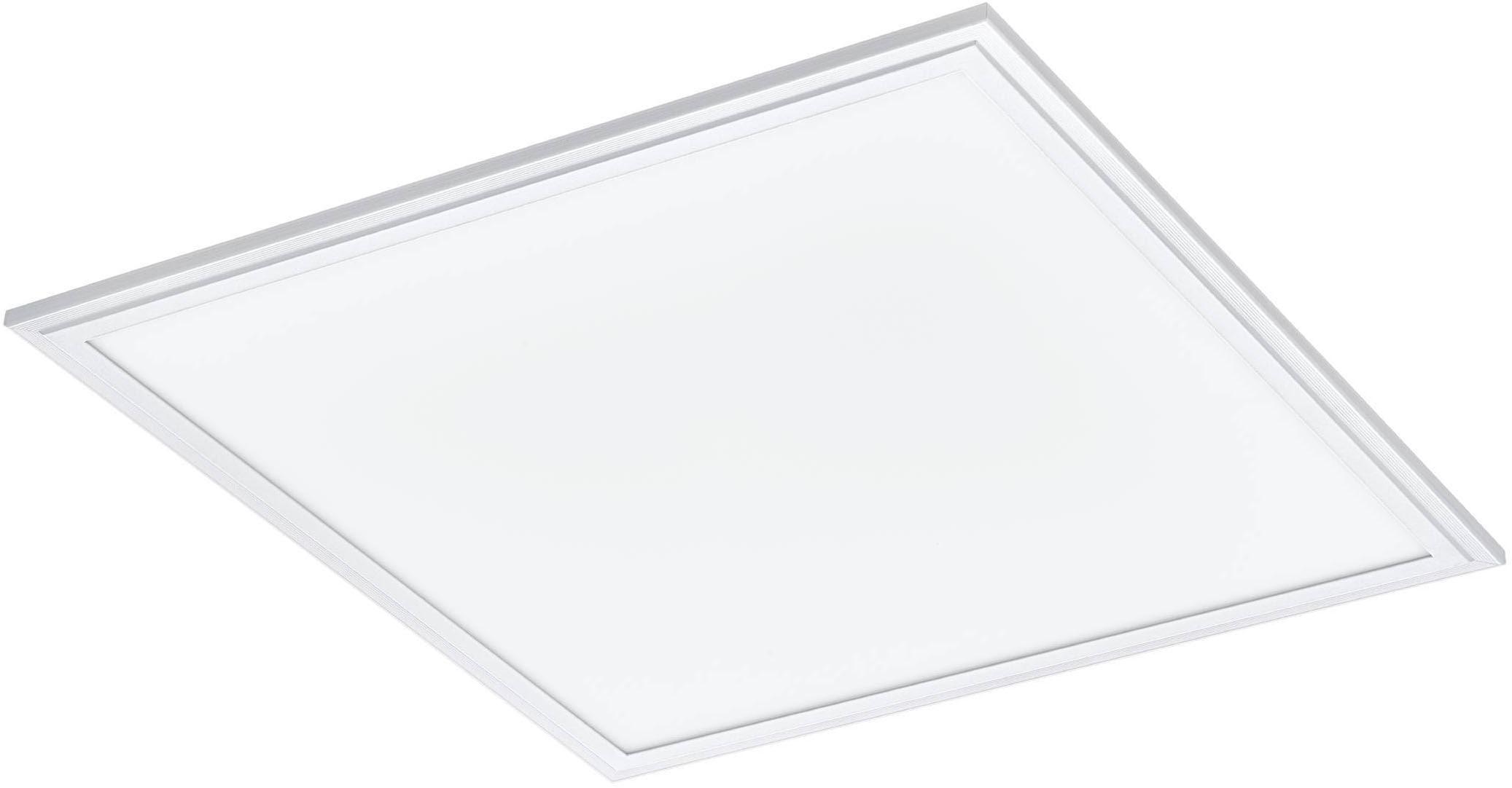 EGLO Deckenleuchte "SALOBRENA-Z", weiß, H: 5cm, 1 Stk., Leuchten, Disco-Modus, App/Sprachsteuerung Alexa, 45x45x5cm, exkl. Fernbedienung, Deckenleucht