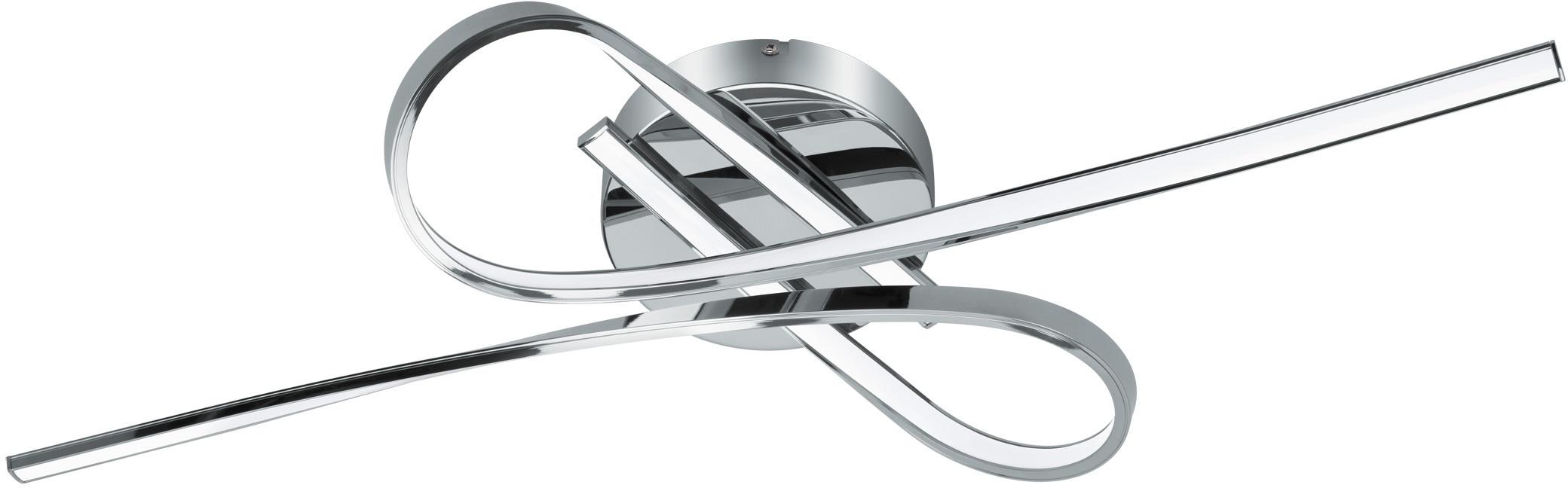 EGLO Deckenleuchte "SELVINA Deckenlampe, Alu und Kunststoff, IP20, Wohnzimmerlampe, Lampe", weiß (chromfarben, weiß), 2, H: 15cm, 1 Stk., Leuchten, Wa