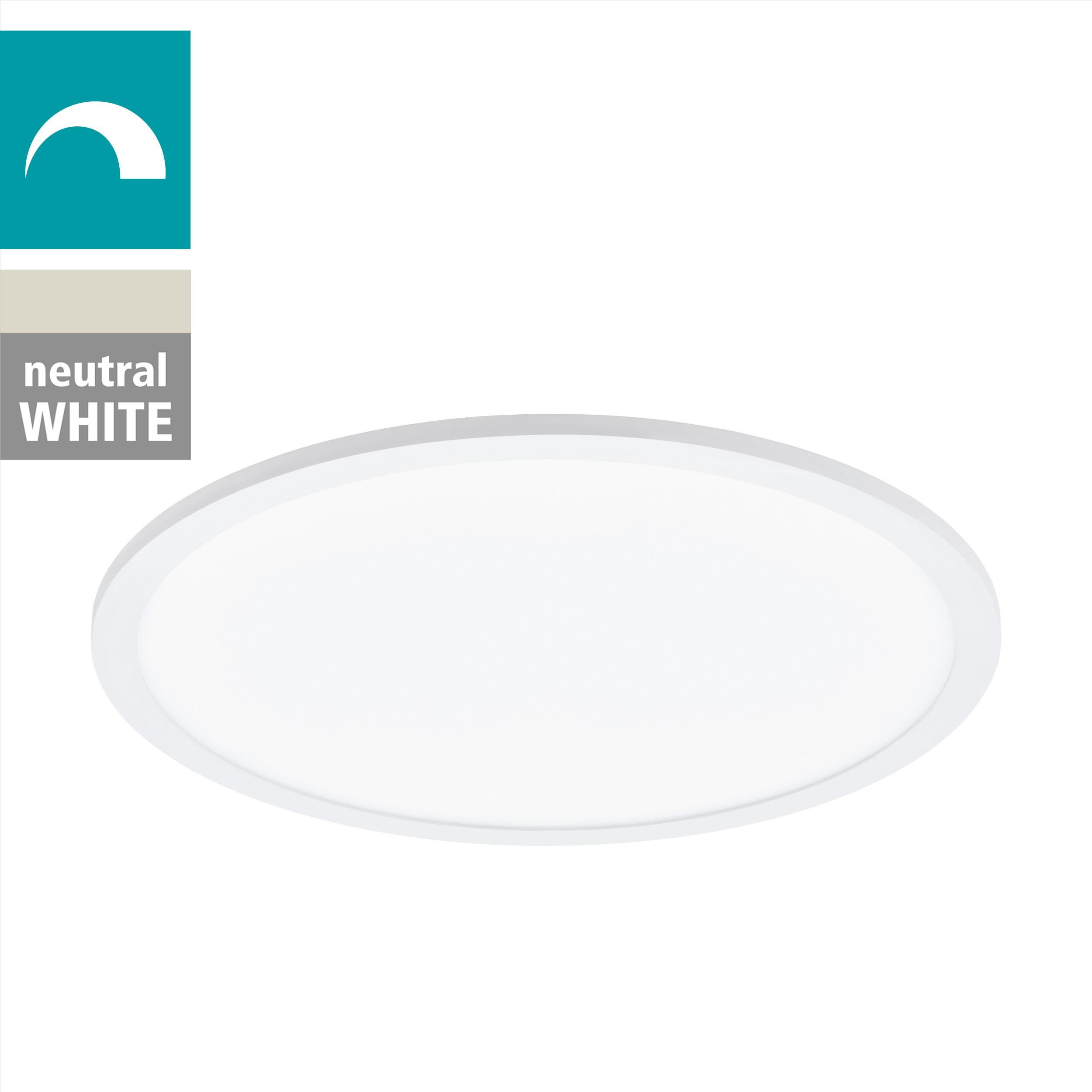EGLO Deckenleuchte "SARSINA", weiß, 1, Ø 45cm H: 5cm, 1 Stk., Leuchten, Wand-/Deckenleuchte, H5,0 x, weiß, Leuchtmittel inkl., Deckenleuchte