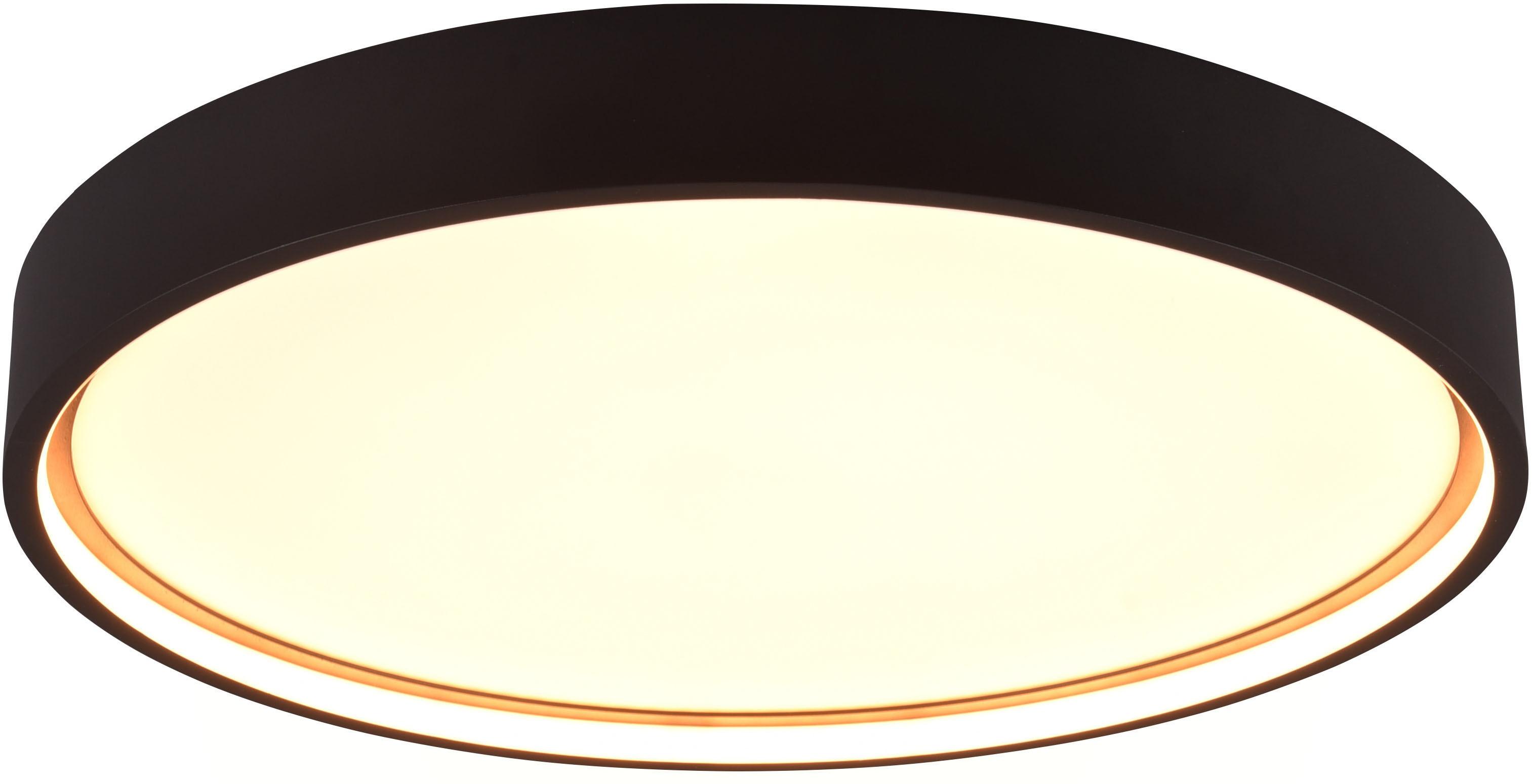 TRIO LEUCHTEN LED Deckenleuchte "DOHA, Deckenlampe 29W 3260 Lumen Lichtfarbe einstellbar 2300-4000K", schwarz-weiß (schwarz matt weiß), 1, Ø 45cm H: 5
