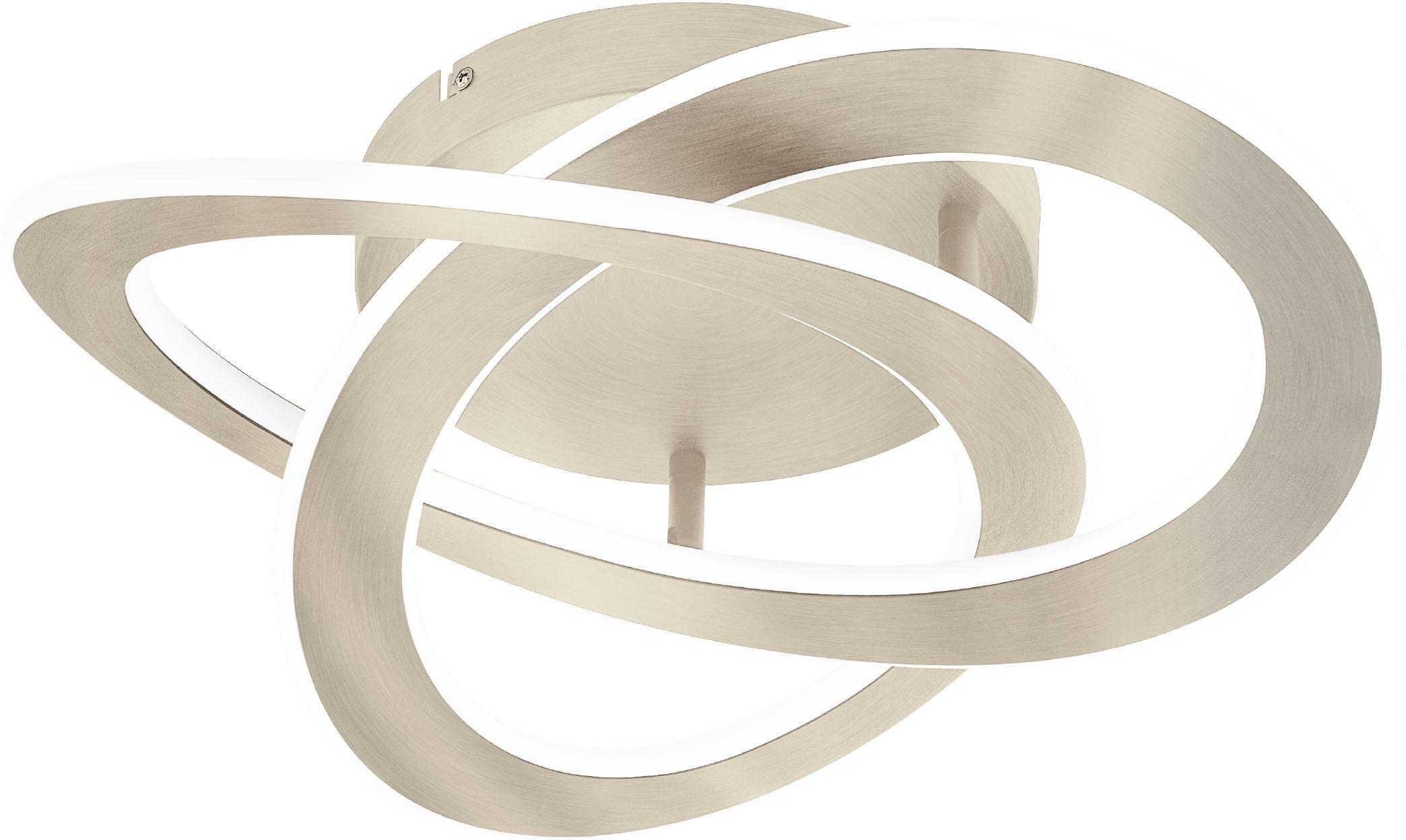 EGLO Deckenleuchte "ROLIMARE", grau (nickelfarben), H: 13cm, 1 Stk., Leuchten, Deckenleuchte in nickel aus Alu - 35W - Neutralweiß, Deckenleuchte