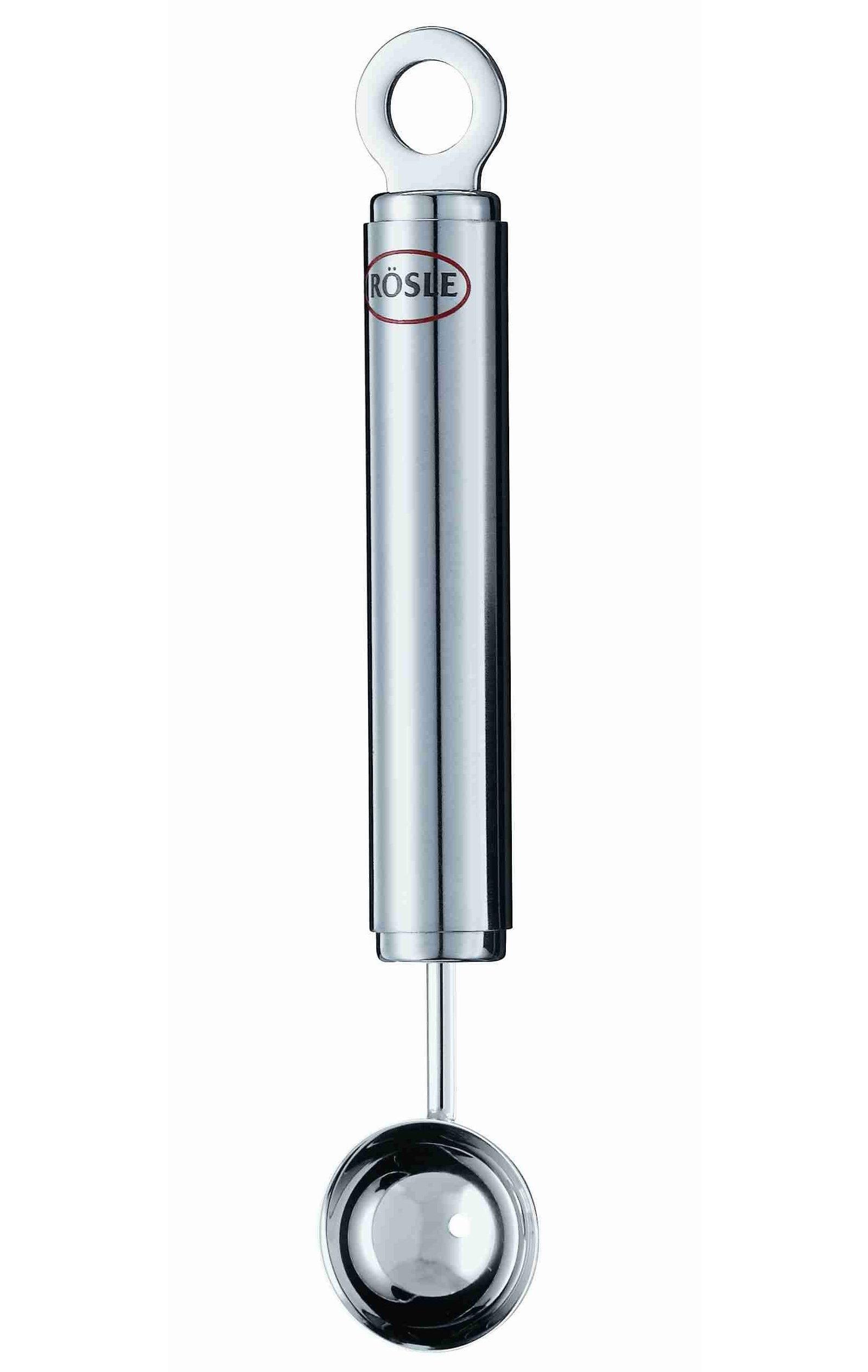 Kugelausstecher RÖSLE, silber (edelstahlfarben), Ø:3cm, Edelstahl 18/10, Kochlöffel, Kugelausstecher, Ausstecher für Obst und Gemüse, spülmaschinengee