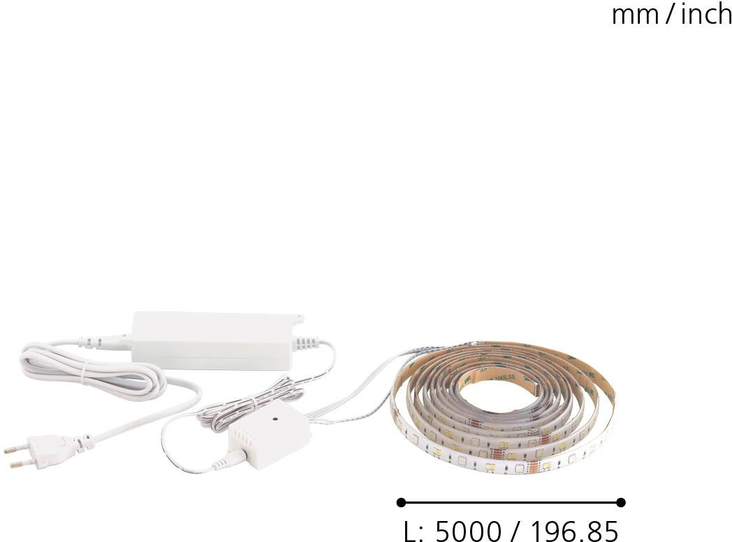EGLO LED-Streifen "EGLO connect", weiß, Kabellänge 150m x Gesamtlänge 5m, Lichterketten, EGLO CONNECT, CCT, LED-Streifen