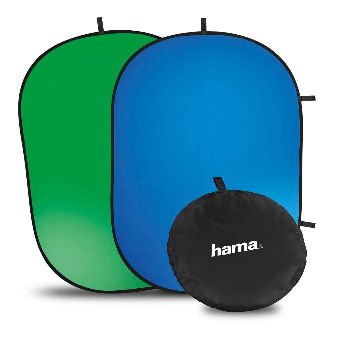 HAMA Fotohintergrund "Mobiler Greenscreen u. Bluescreen Baumwolle 150x200 cm", blau, B:65cm H:6,8cm L:65cm, Fotohintergründe, Fotohintergrund