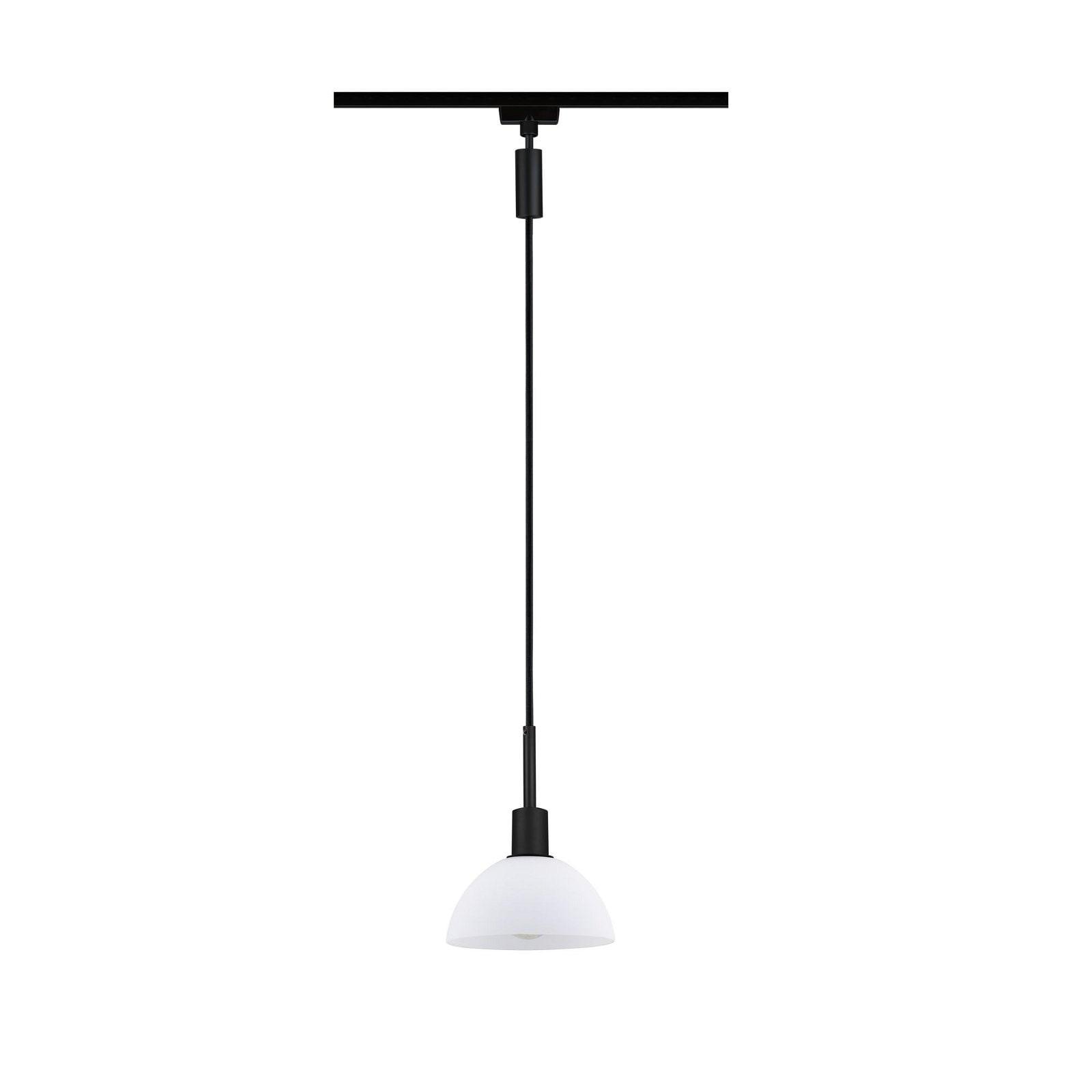 PAULMANN Schienensystem-Leuchten "URail Pendel Sarrasani E14 max. 20W 230V", schwarz (schwarz, weiß), 1, Ø 14cm, 1 Stk., Leuchten, Einzelspot, dimmbar