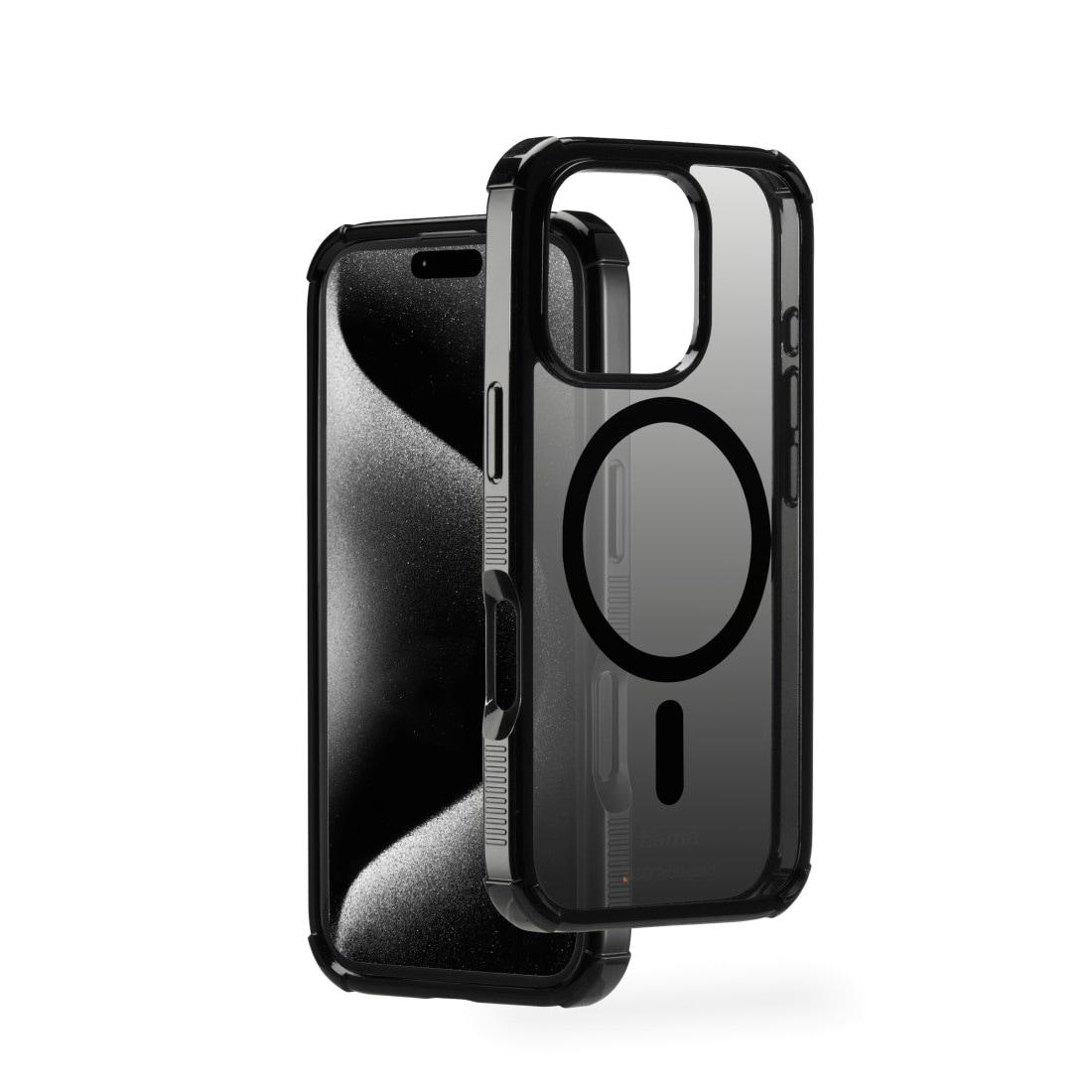 HAMA Smartphone-Hülle "Handyhülle „Extreme Protect“ für iPhone 16 Pro (für MagSafe, stoßfest)", schwarz, iPhone 16 Pro, Hüllen, Smartphone-Hülle