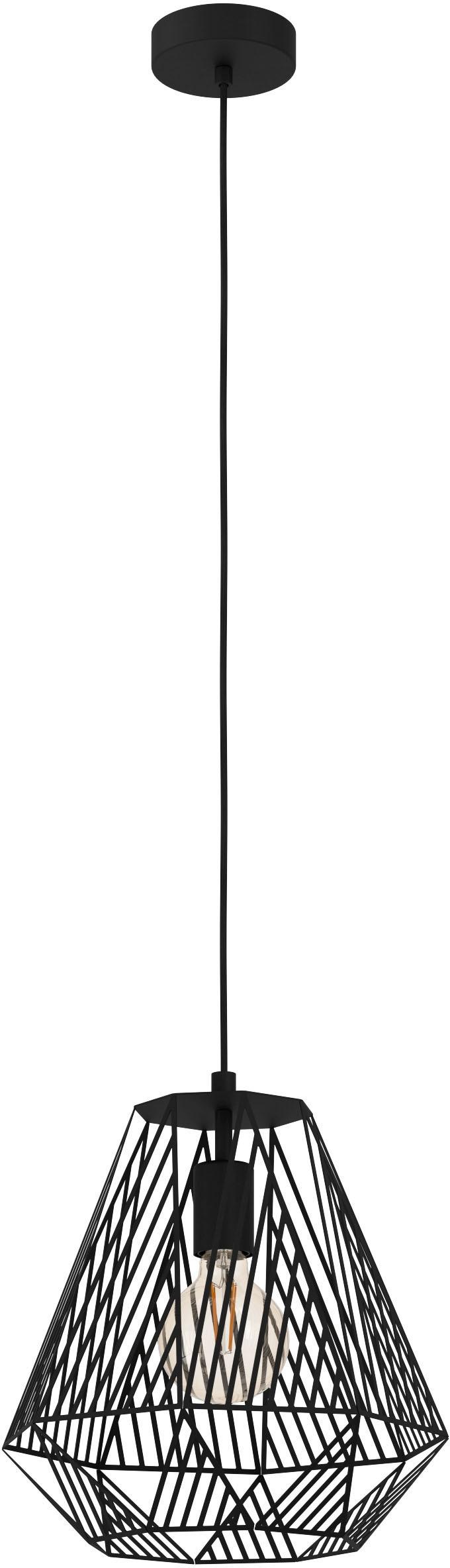 EGLO Hängeleuchte "STYPE", schwarz, Ø 33cm H: 110cm, 1 Stk., Leuchten, Hängeleuchte, Esszimmerlampe, Lampe, H110 x Ø33, 1X40W exkl., Hängeleuchte