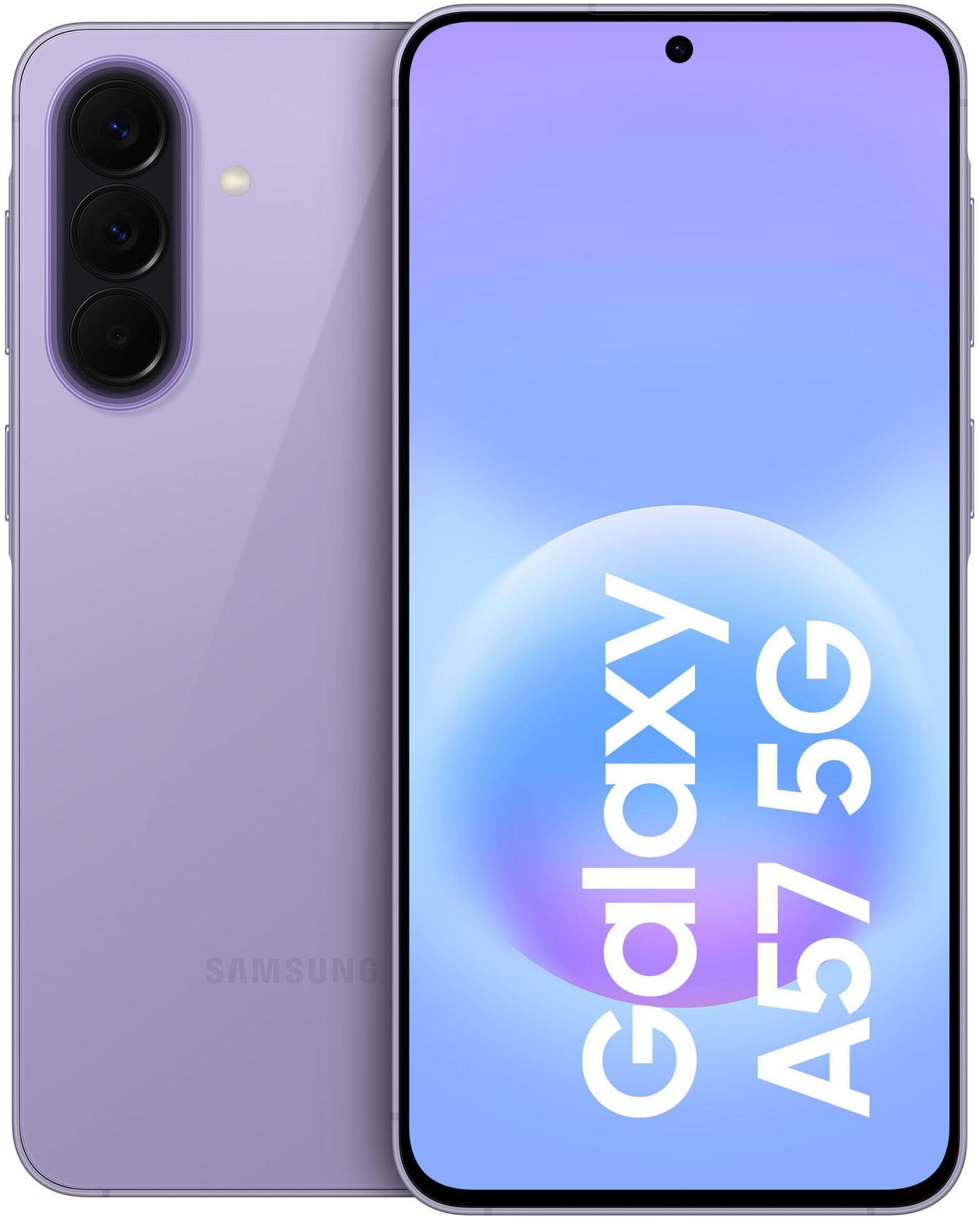 SAMSUNG Smartphone "Galaxy A57 5G", Energieeffizienz: A, awesome lila, 256 GB, Mobiltelefone, Smartphone