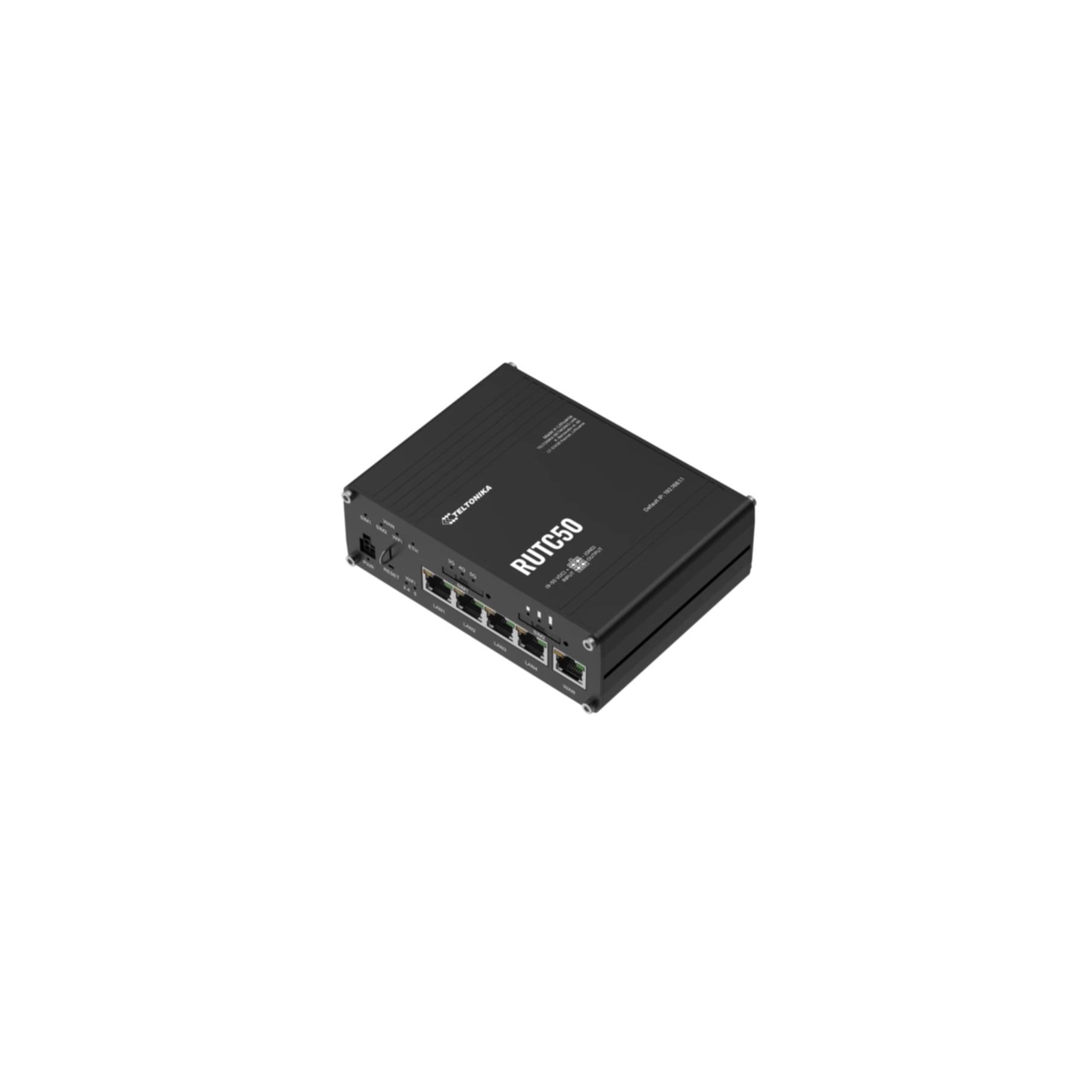 TELTONIKA WLAN-Router "RUTC50", schwarz, B:17,5cm H:6cm T:35,5cm, Router, WLAN-Router
